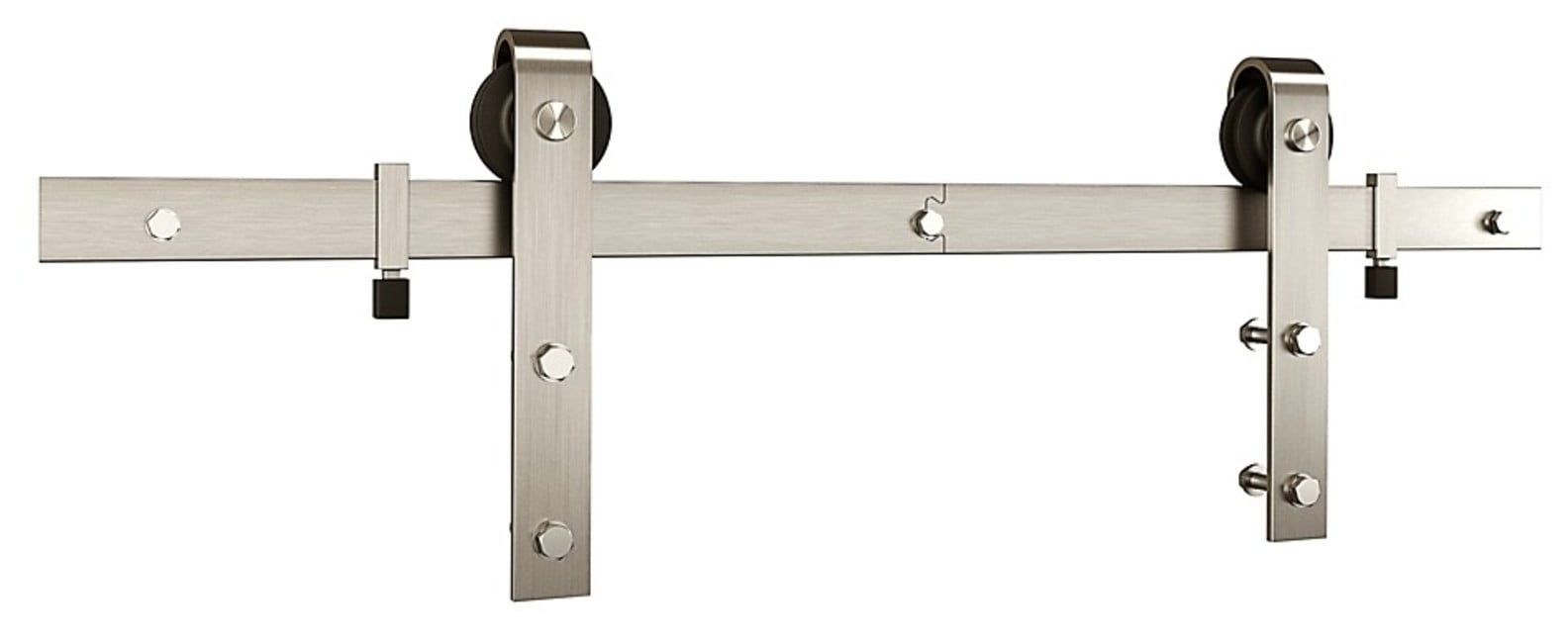 Satin Nickel 72" Sliding Barn Door Hanger Kit