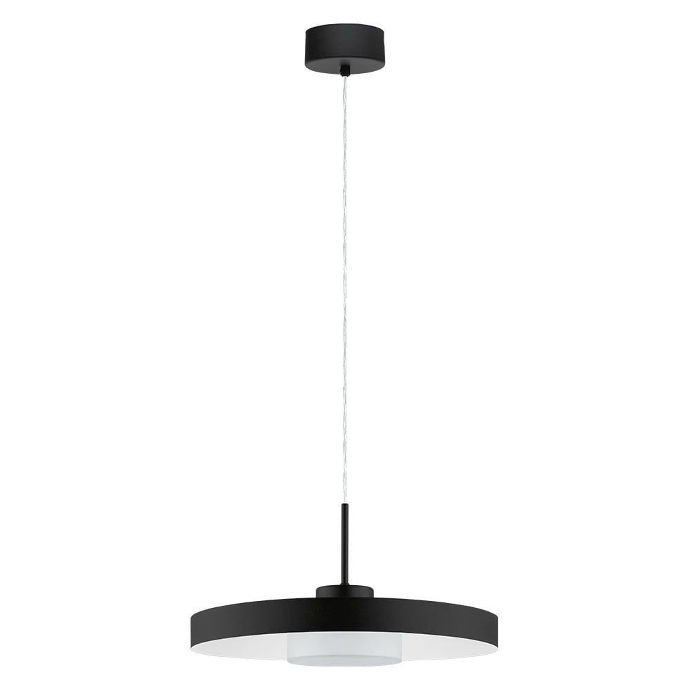 Alpicella Contemporary Matte Black LED Pendant 15.75"