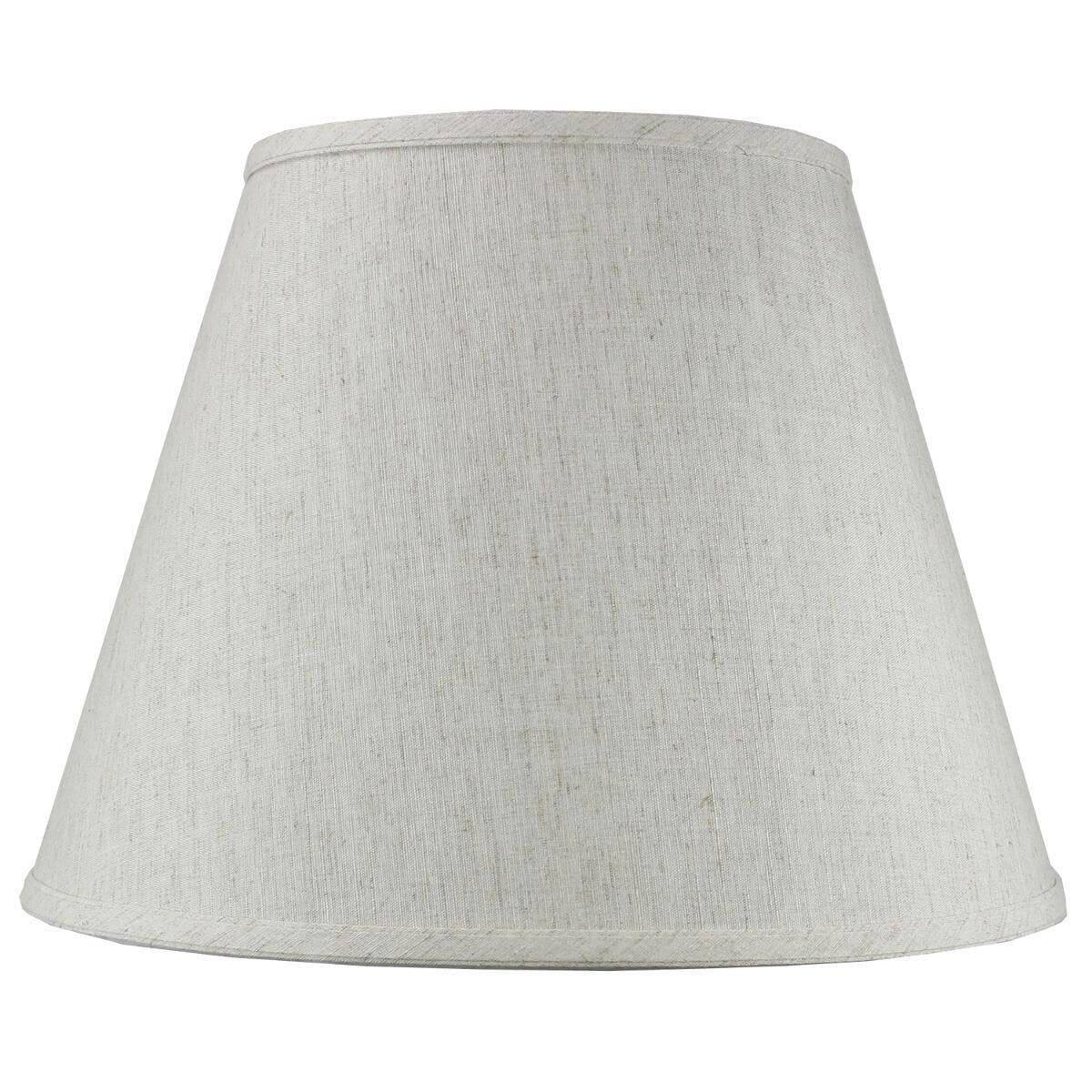 Textured Oatmeal Linen Empire Hardback Lamp Shade with Brass Fitter