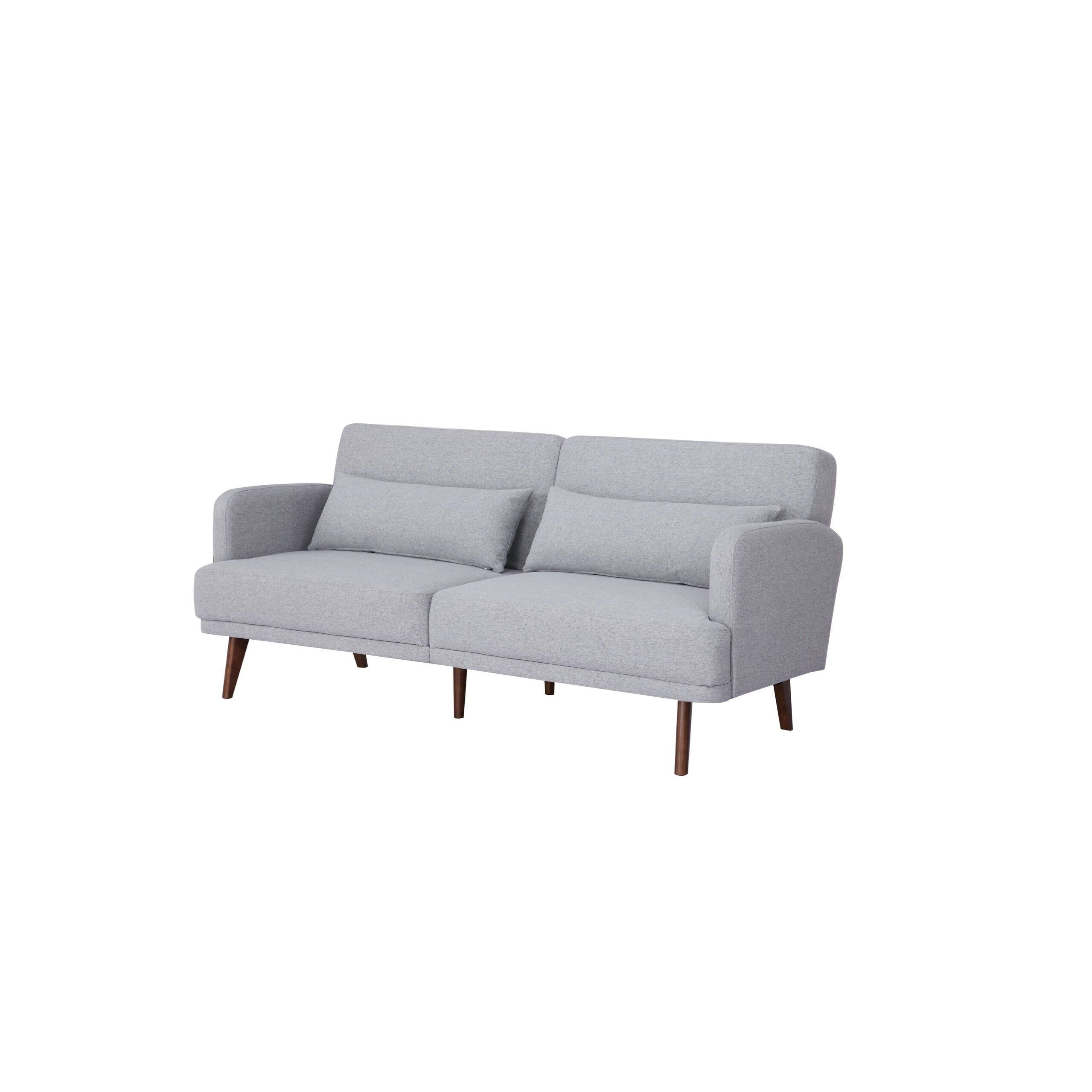 Moonlight Twin Fabric Sleeper Sofa with Wood Track Arms