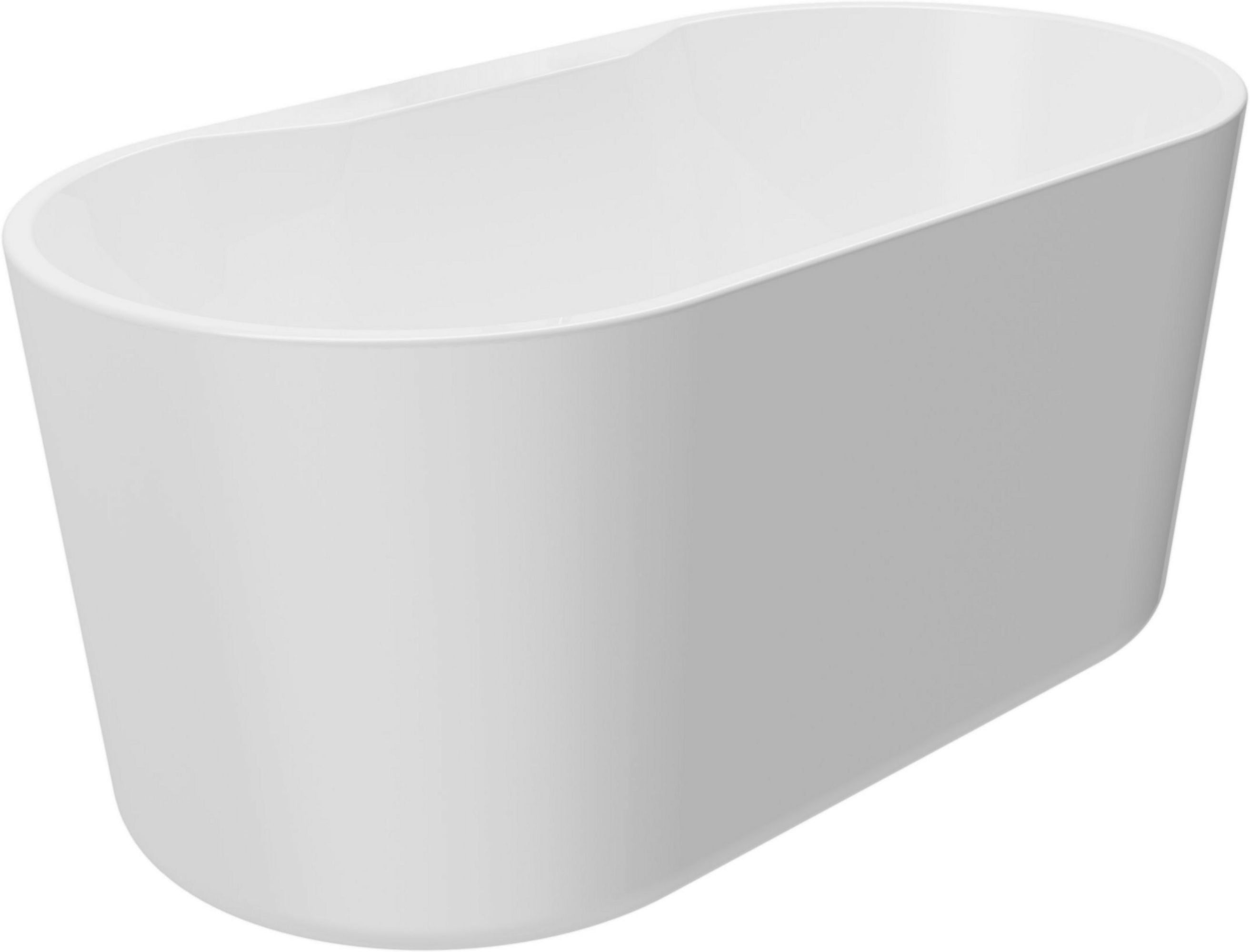 Sorel 62" White Freestanding Acrylic Oval Bathtub