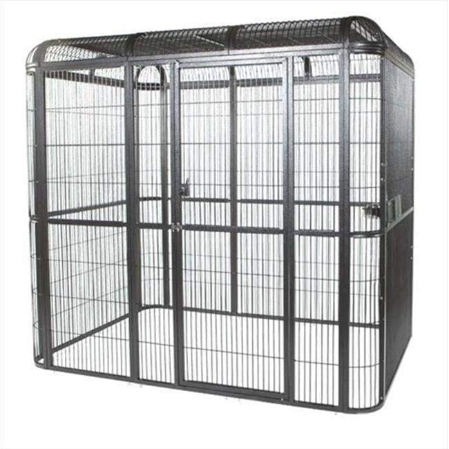 A&E Black Powder Coated 62" x 62" Walk-In Aviary