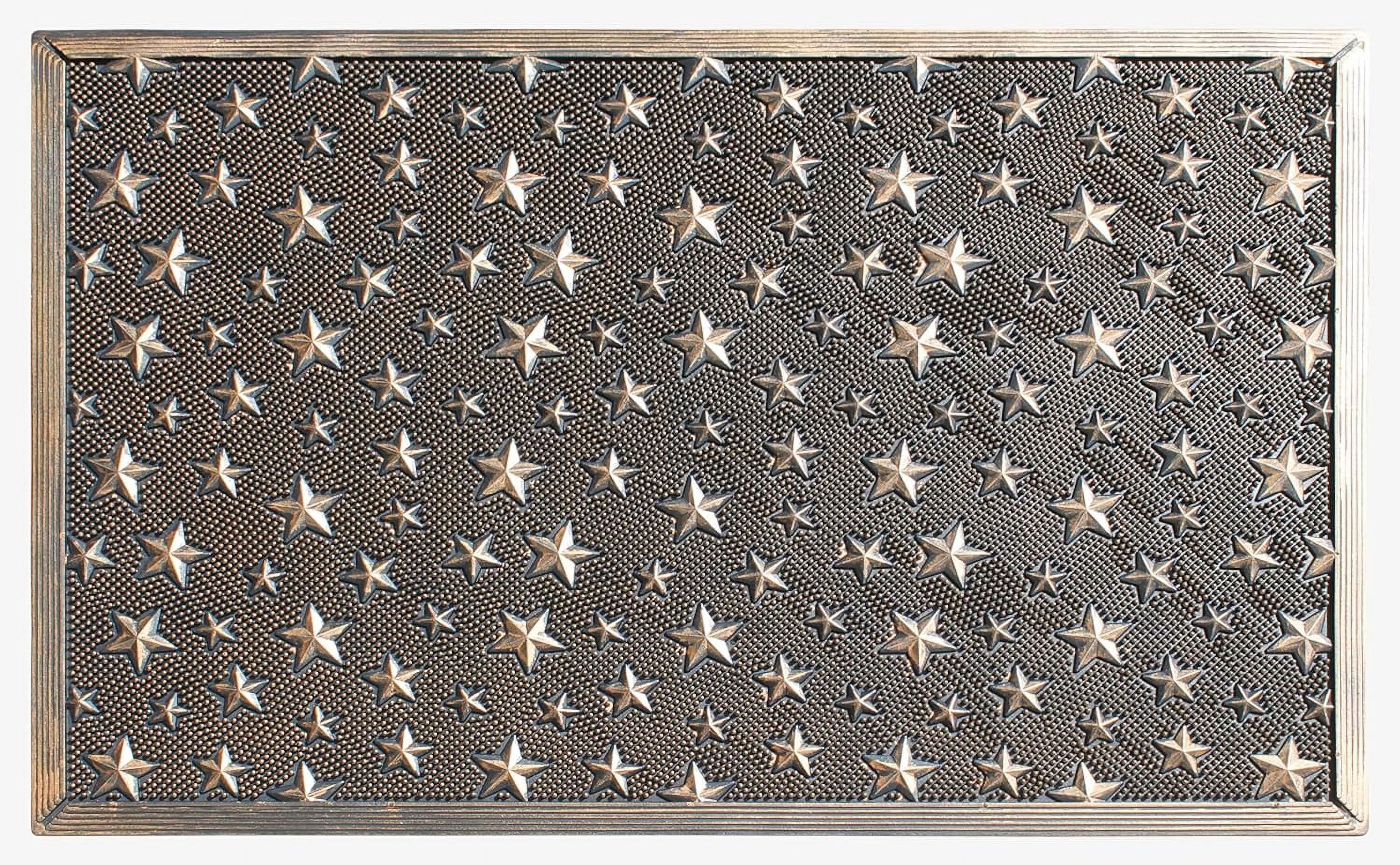 Bronze and Black Rubber Outdoor Welcome Doormat 24"x36"