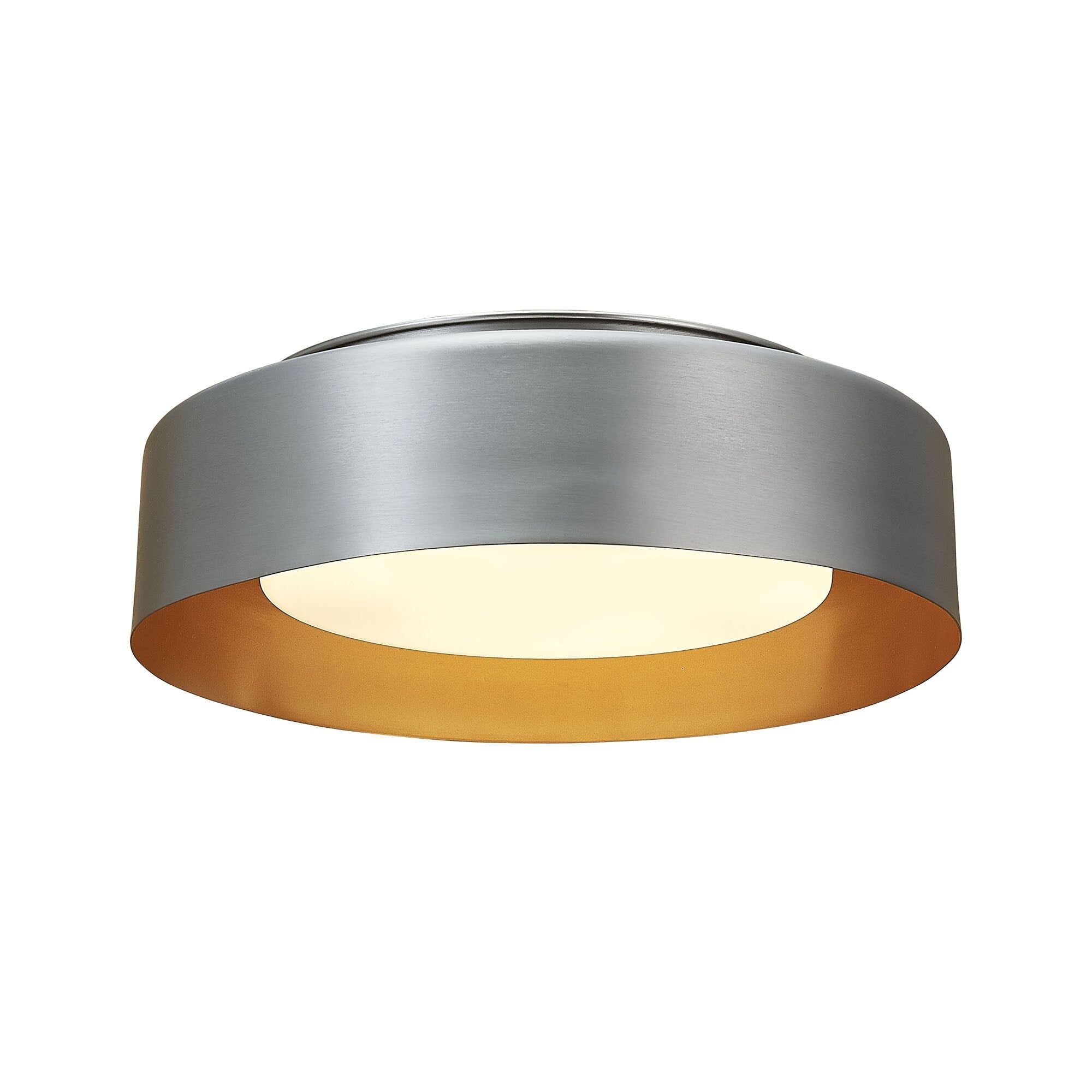 Satin Nickel 16" Modern Flush Mount Ceiling Light