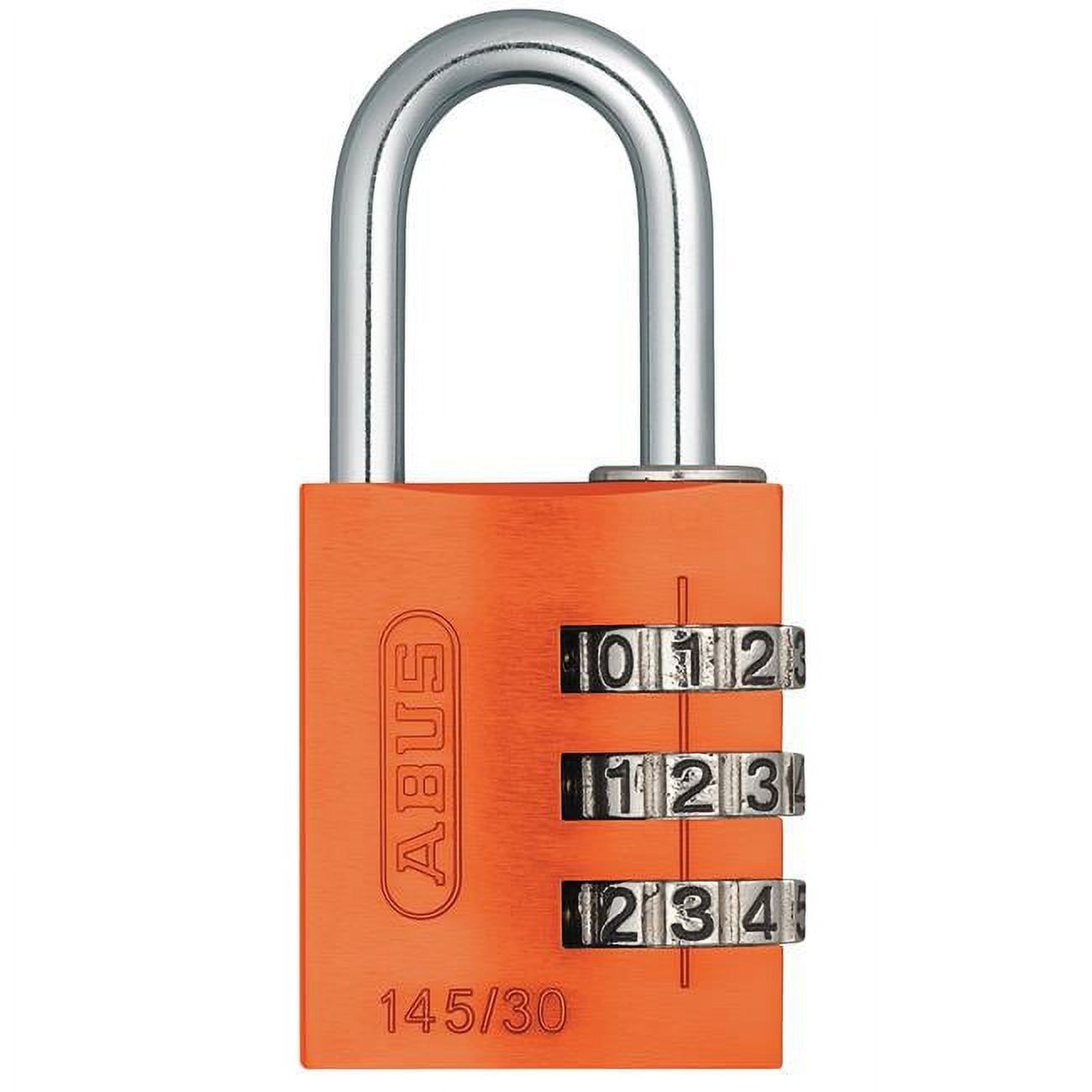 ABUS Orange Aluminum 3-Dial Resettable Combination Padlock