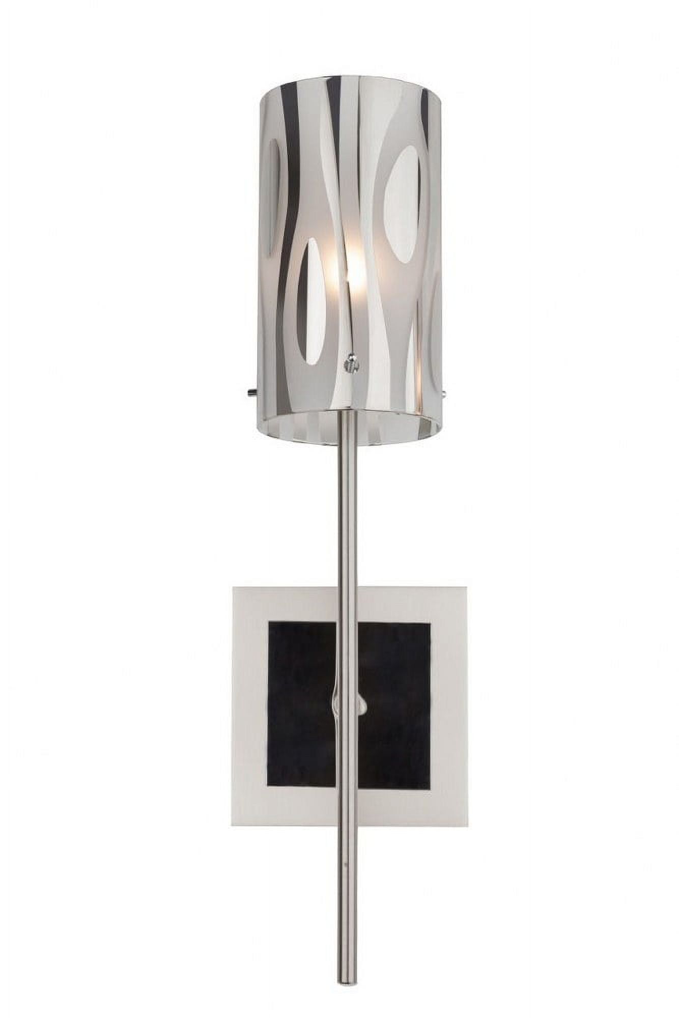 Chroman Empire 17" Chrome Two-Layer Glass Sconce