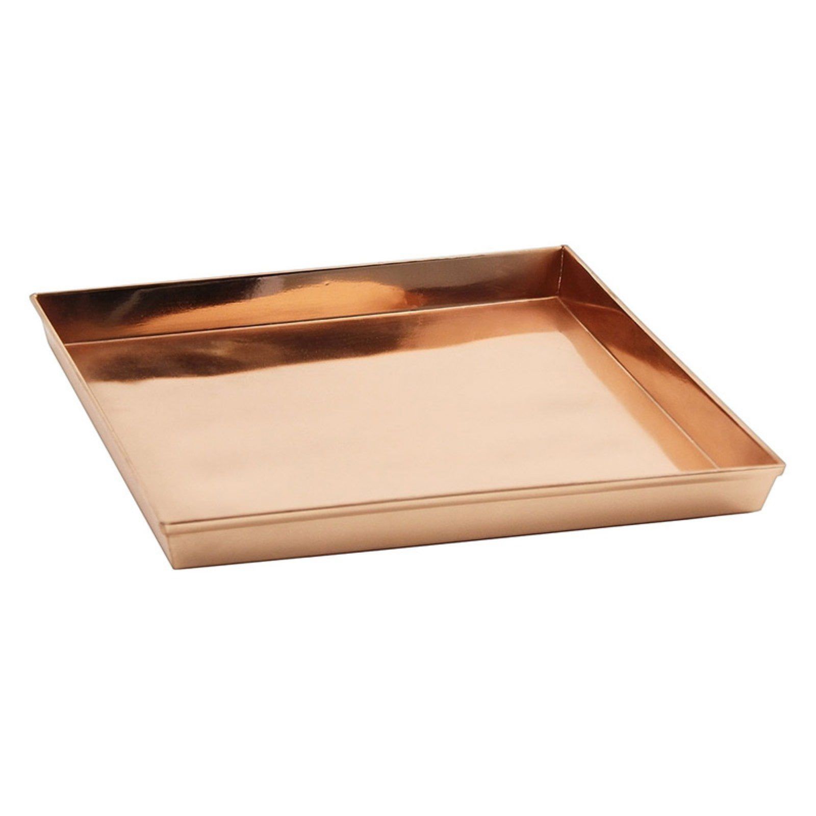 Square Copper Plated Stainless Steel Decorative Tray