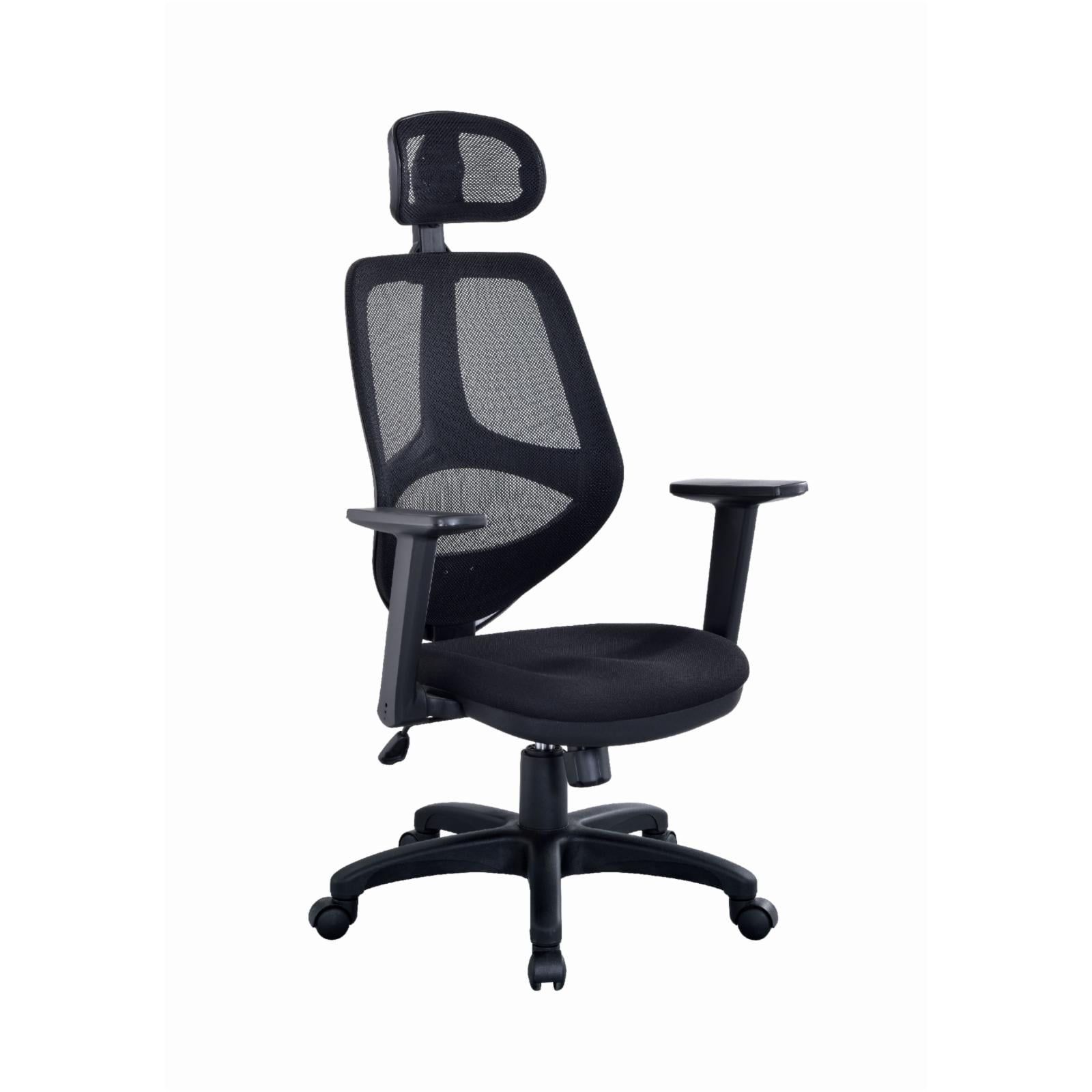 Arfon Black Mesh Ergonomic Gaming Chair with Adjustable Headrest