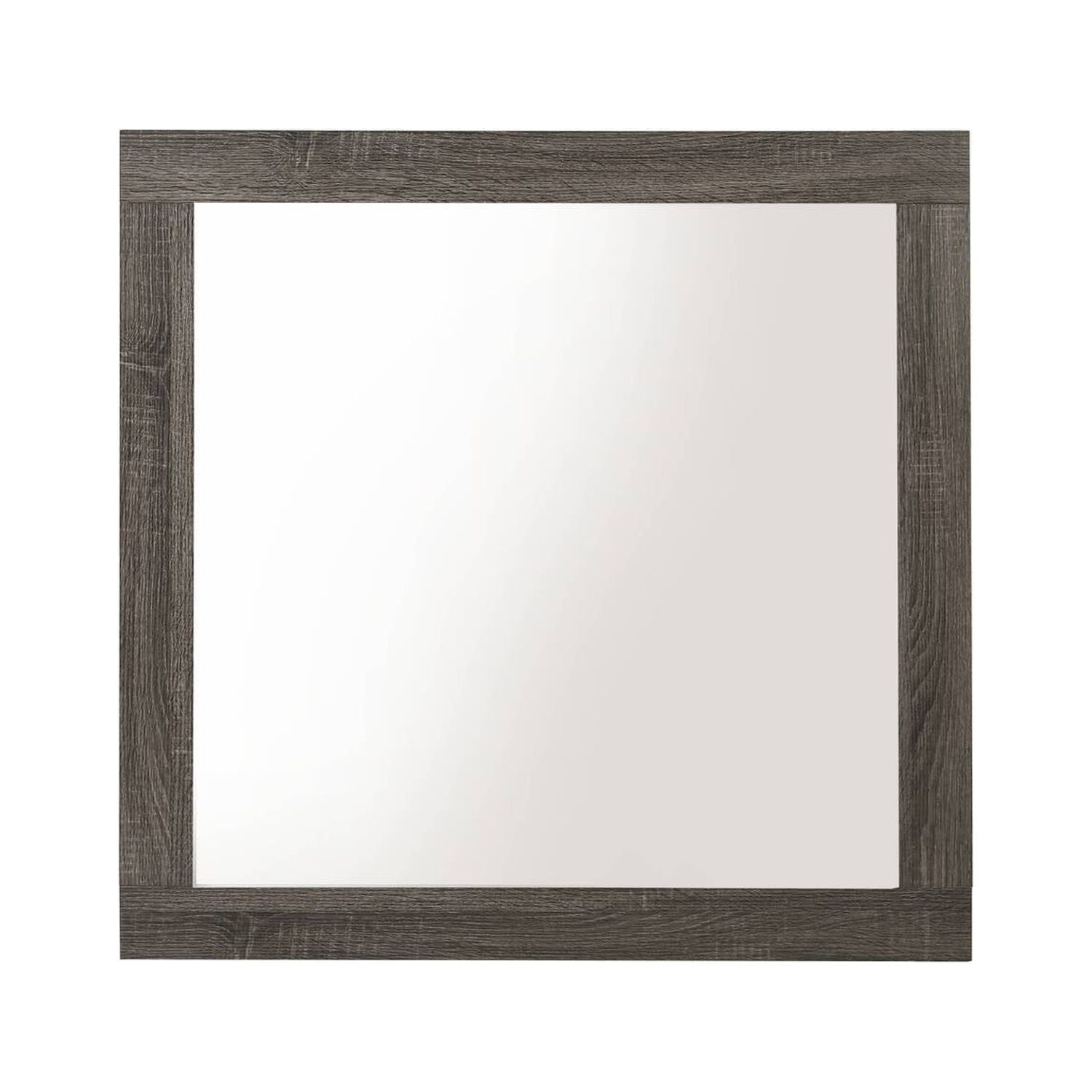 Avantika 35" Rustic Gray Oak Square Mirror