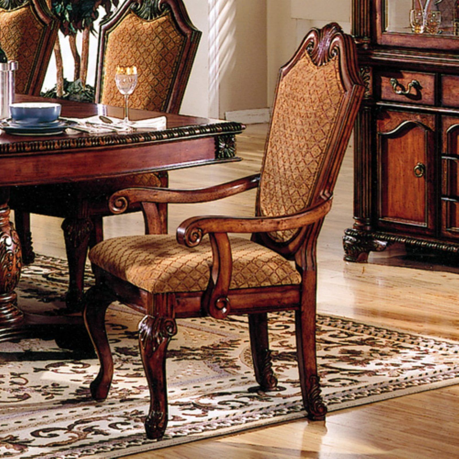 Black Faux Leather Upholstered Arm Chair with Wood Frame