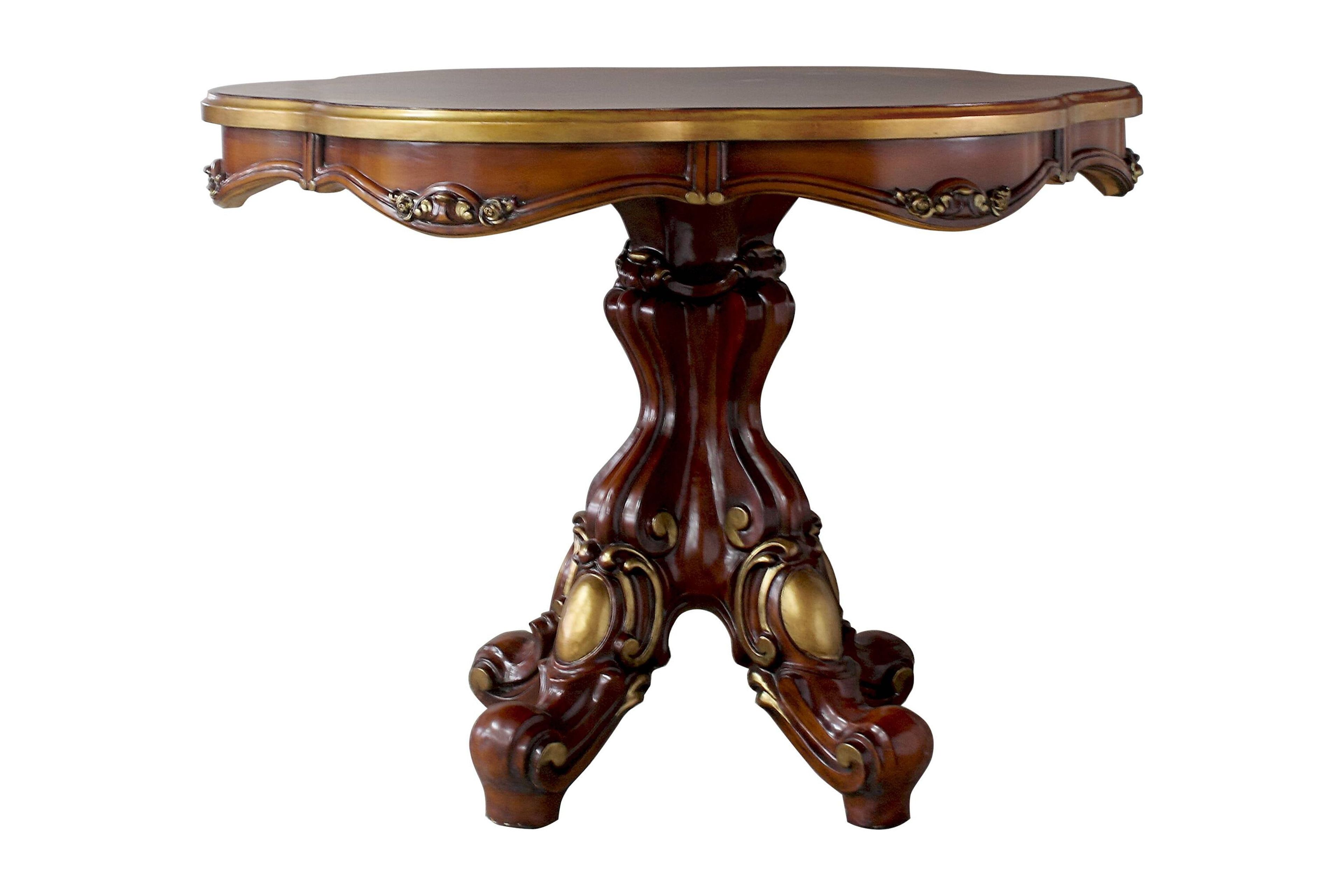 Elegant Round Reclaimed Wood Counter Height Dining Table