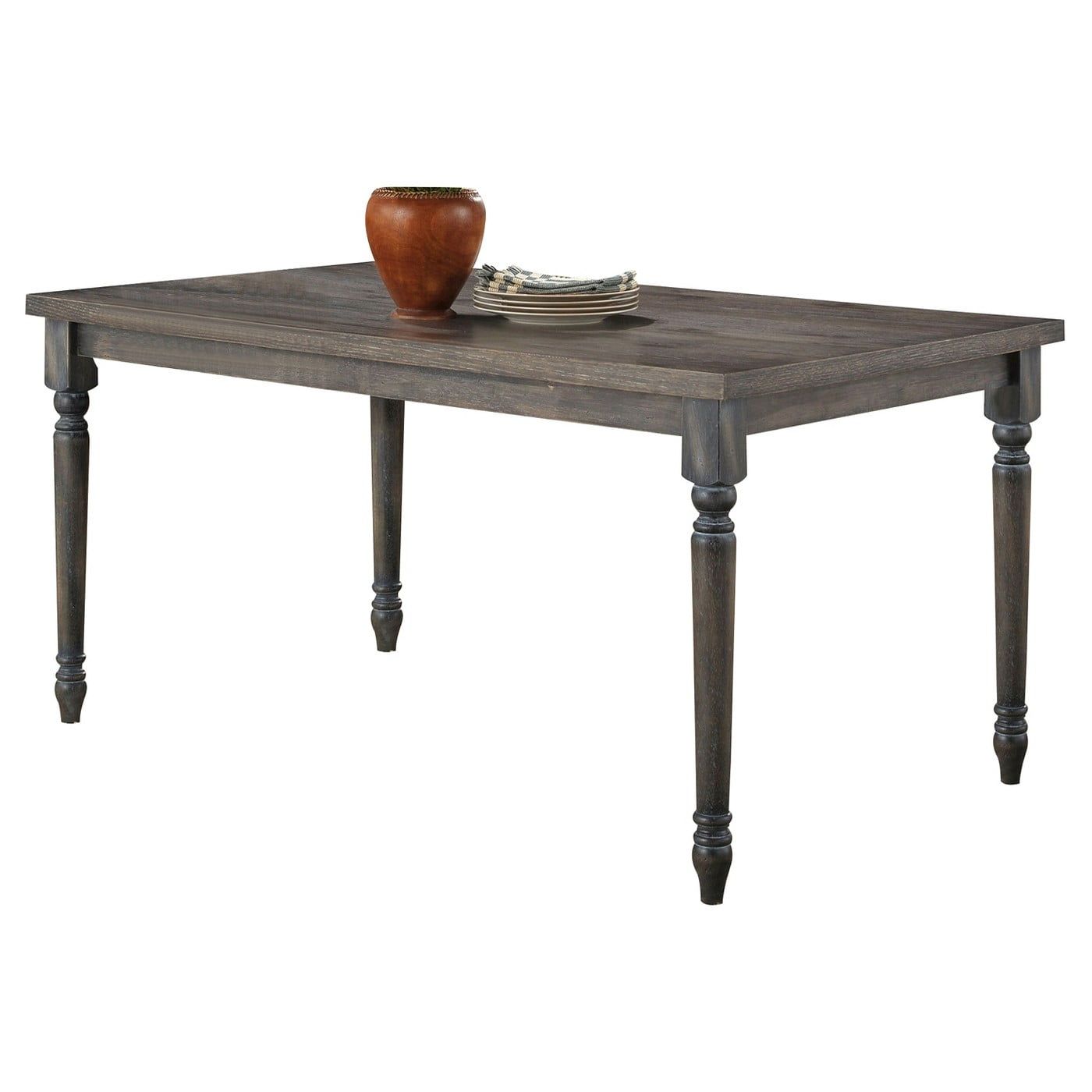 Weathered Gray Reclaimed Wood Transitional Dining Table