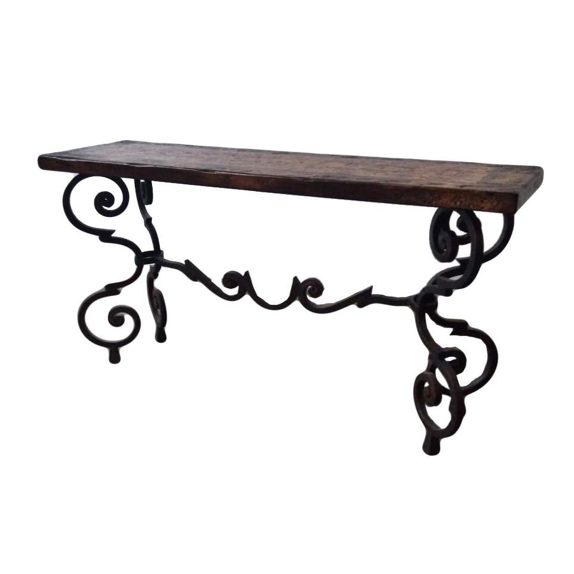 Belruse Sienna and Brown Iron Console Table