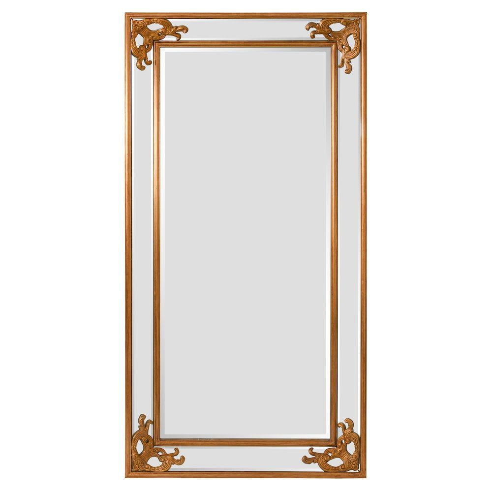 Monte Carlo Gold Rectangular Wood Vertical Mirror