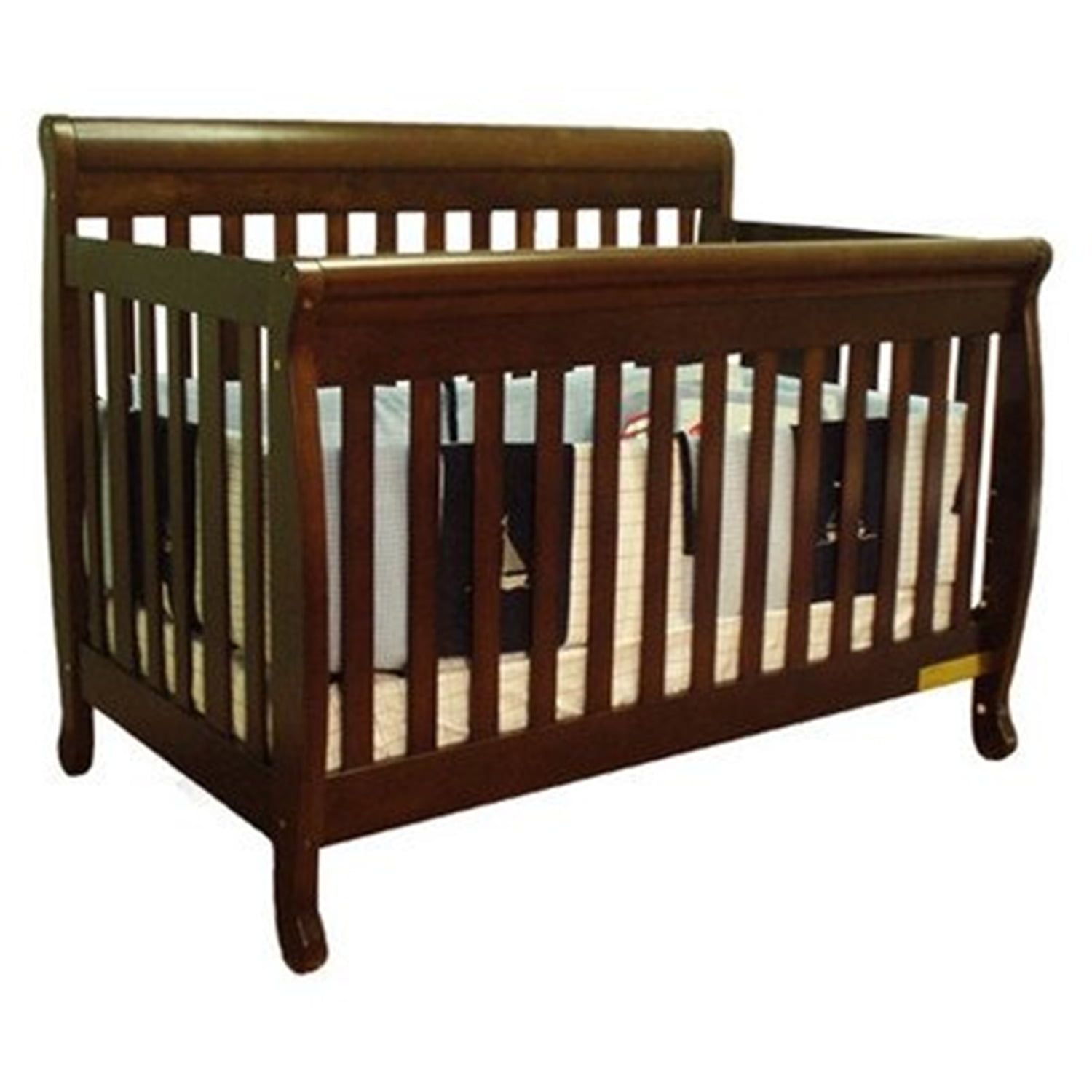 Espresso Pine 4-in-1 Convertible Crib with Toddler Rail