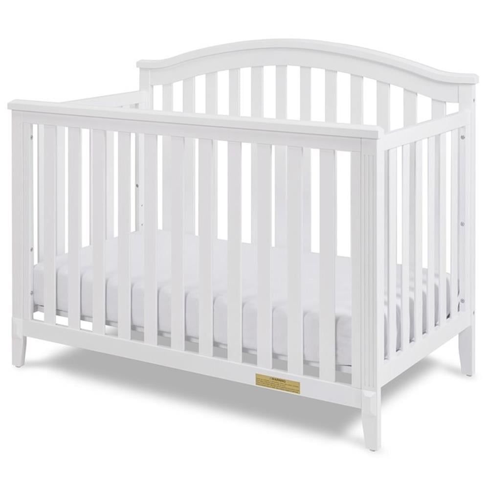 White Pine 4-in-1 Convertible Baby Crib with Adjustable Mattress Support