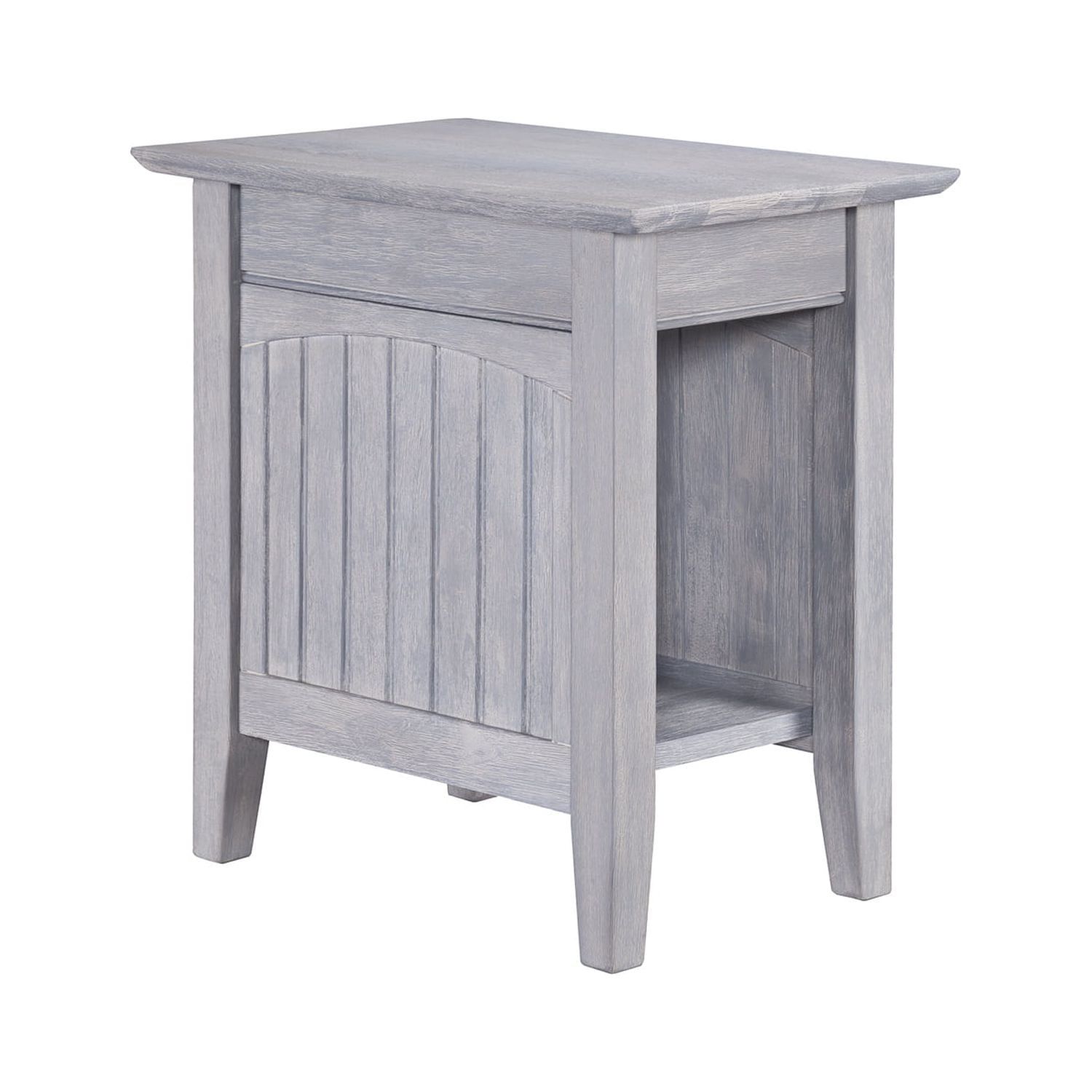 Nantucket Driftwood Gray Hardwood Chair Side Table