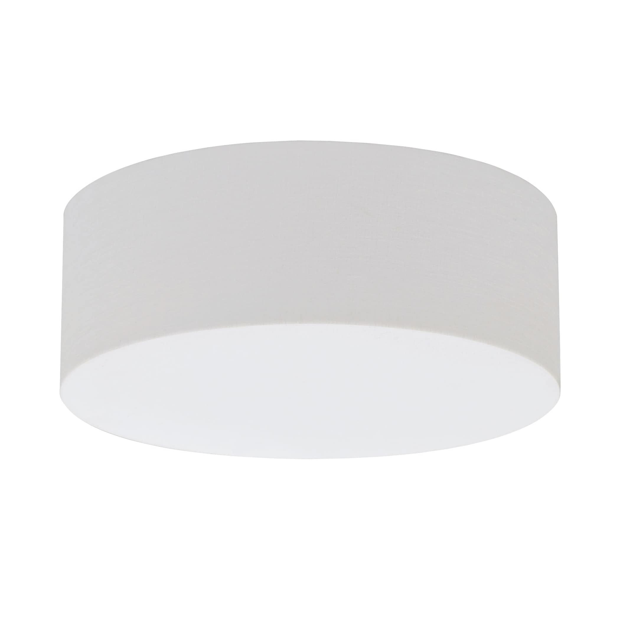 Anton 19-inch White LED Flush Mount with LumaFuse Shade