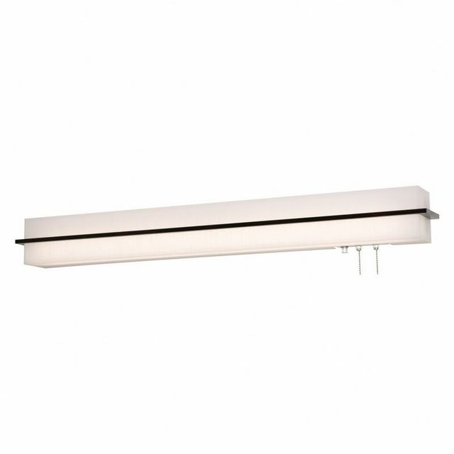 Espresso Solid Wood 38" Modern LED Overbed Sconce