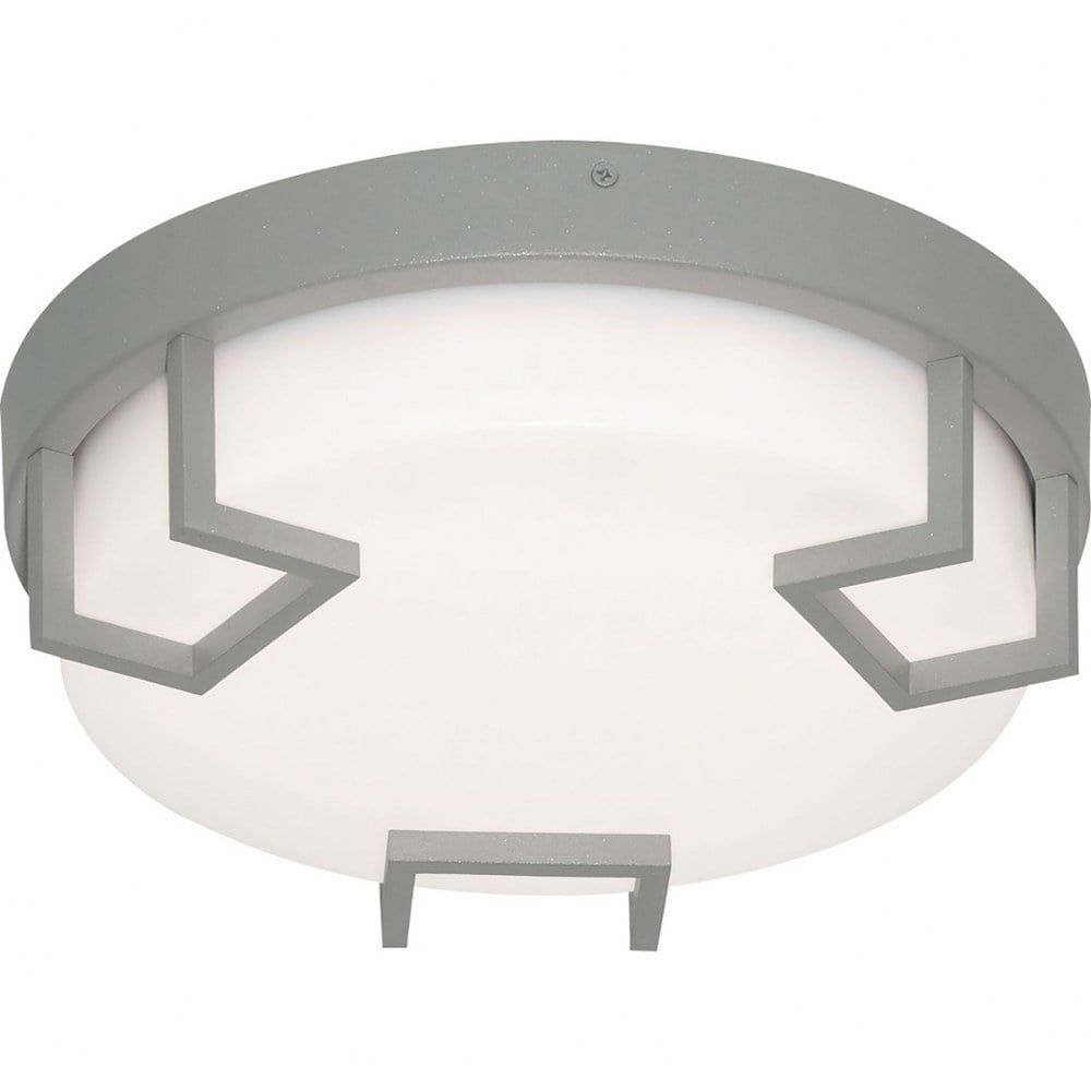 Beaumont 12" Textured Grey LED Outdoor Flush Mount Light