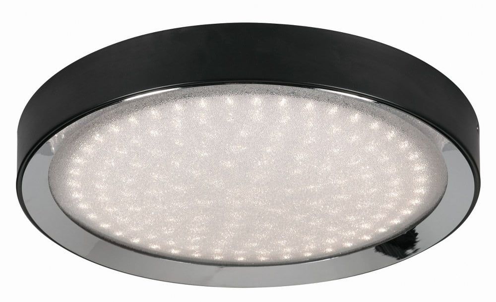 Belle 19 Inch Black LED Flush Mount Ceiling Light