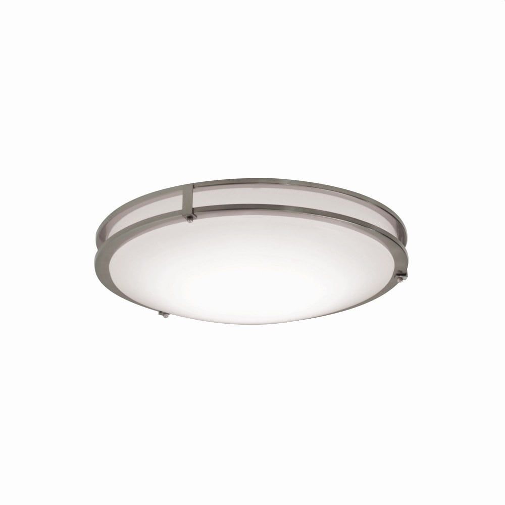 Carlisle Modern Satin Nickel LED Flush Mount Light