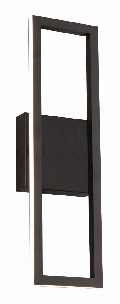 Cole Modern Rectangular Black LED Wall Sconce