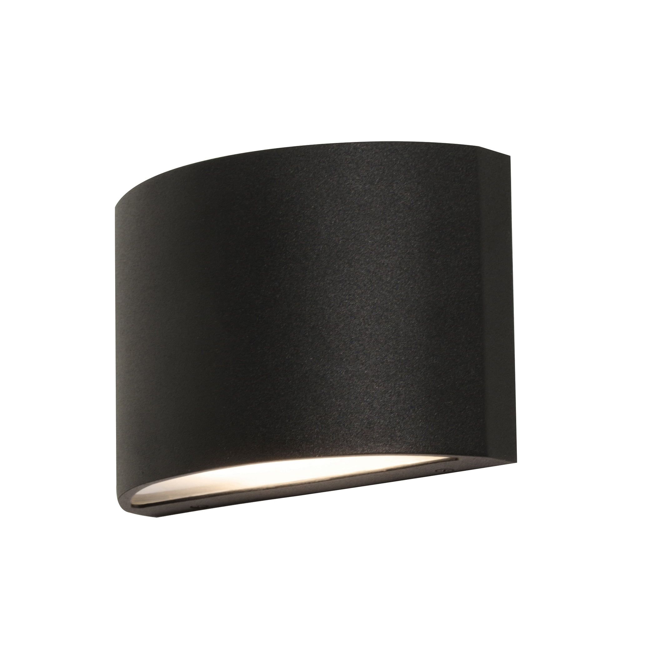 Colton Black 6.4" LED Outdoor Wall Sconce with Frosted Glass