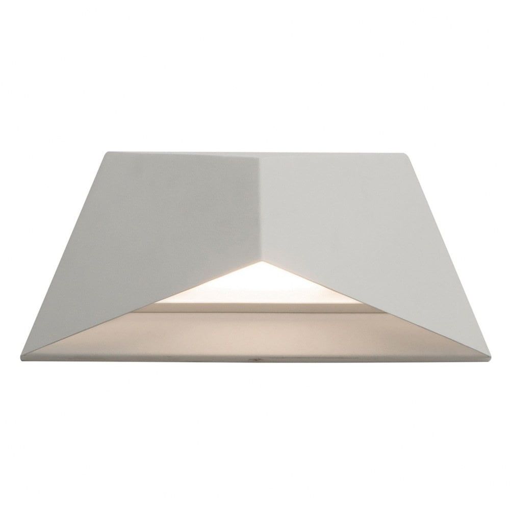 Concord Modern Angular White LED Outdoor Wall Sconce 10.5"