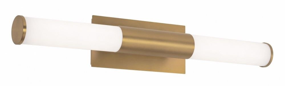 Satin Brass 27'' Dimmable LED Vanity Cylinder Light