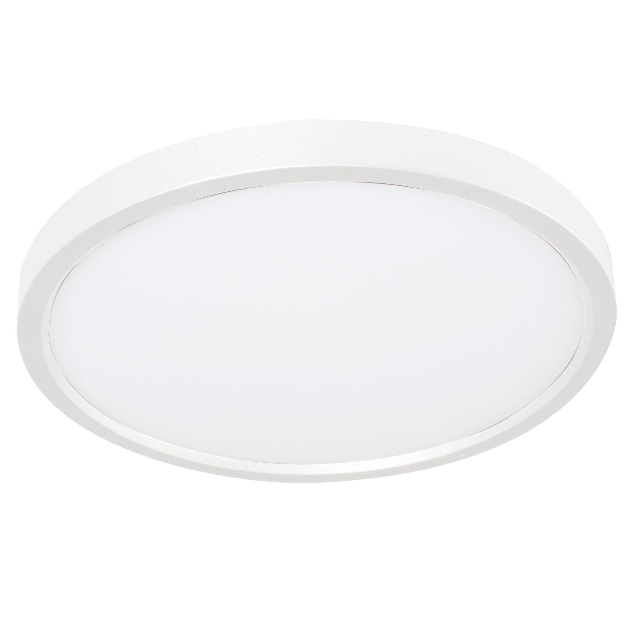 Satin Nickel 8" Round LED Flush Mount with Frosted Acrylic Shade