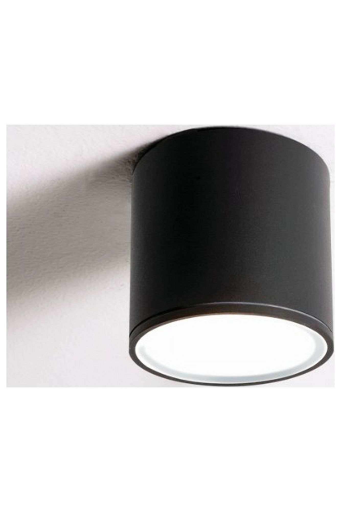 Everly 4.75" Black Metal LED Outdoor Flush Mount Light