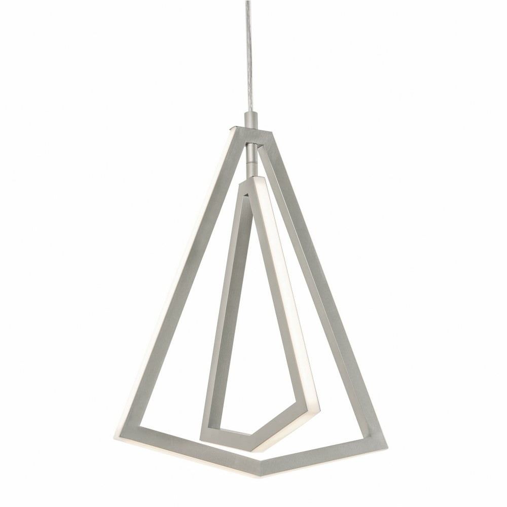 Gianna Satin Nickel Modern LED Pendant Light for Indoor/Outdoor