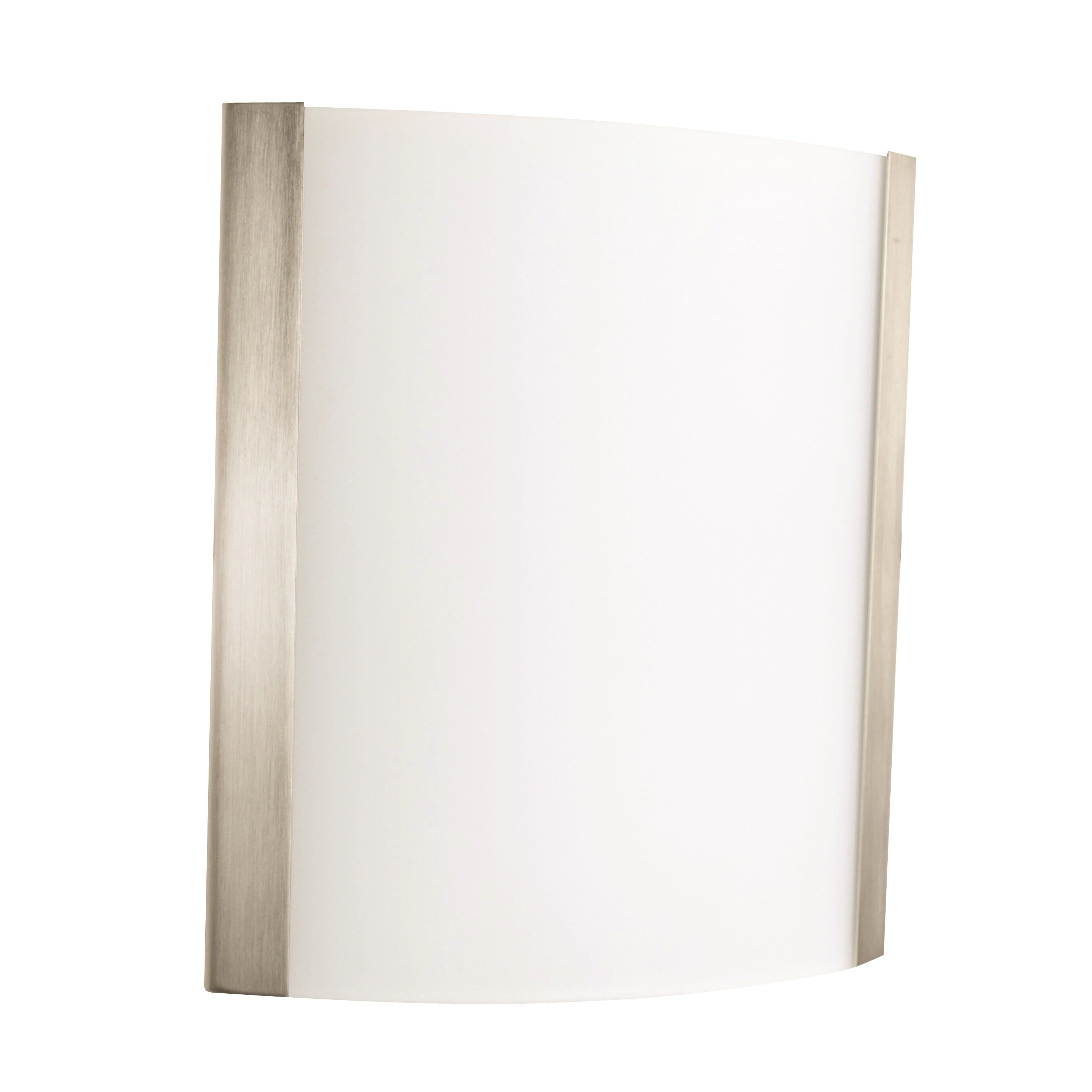 Satin Nickel 10" LED Wall Sconce with White Shade