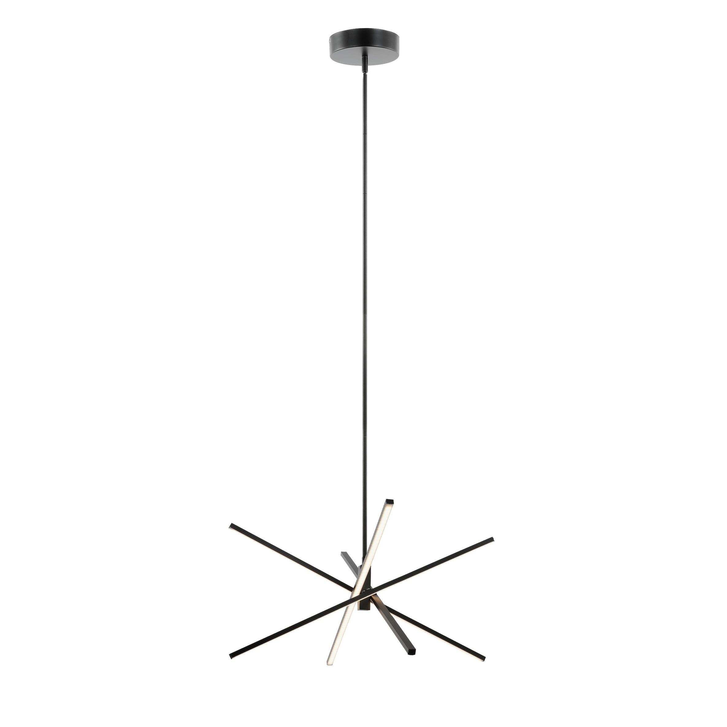 Jaxx Starburst LED Pendant in Chrome and Black Finish