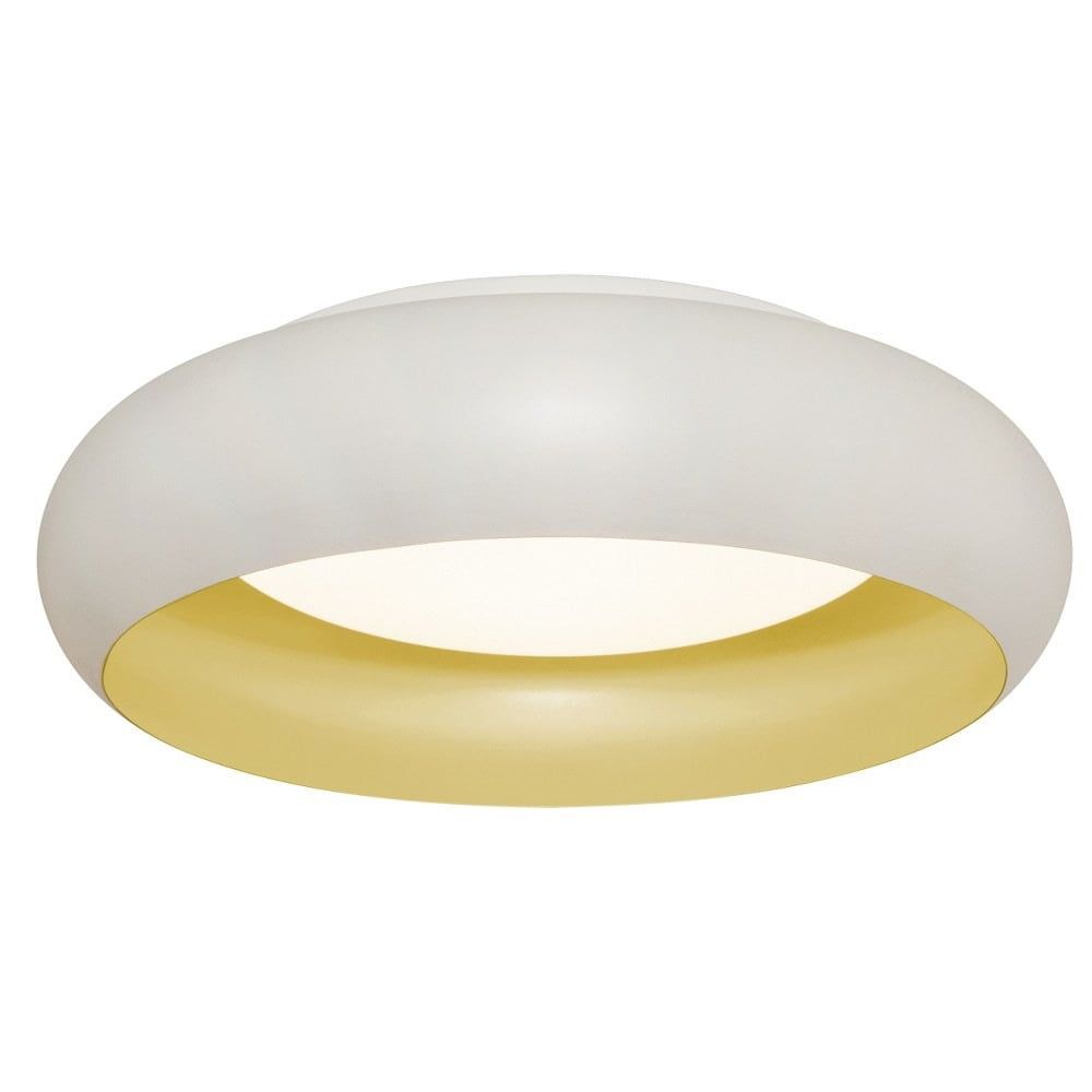 Kayce 19'' White and Gold LED Flush Mount Light