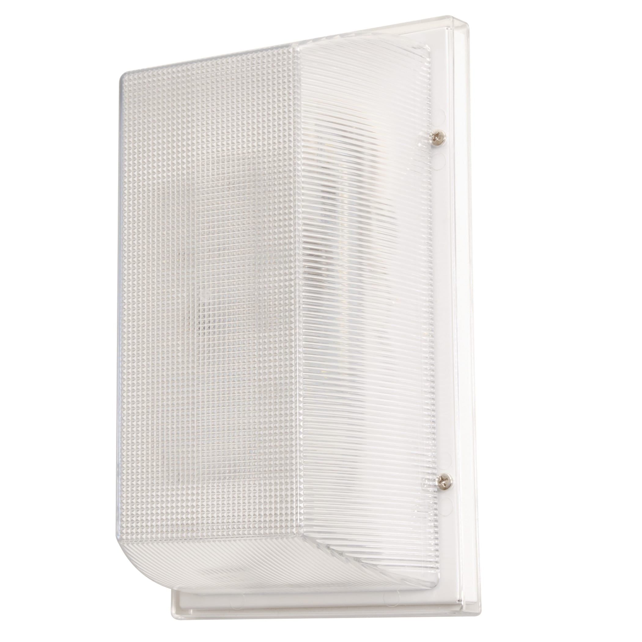 White Ribbed Acrylic Outdoor LED Wall Pack