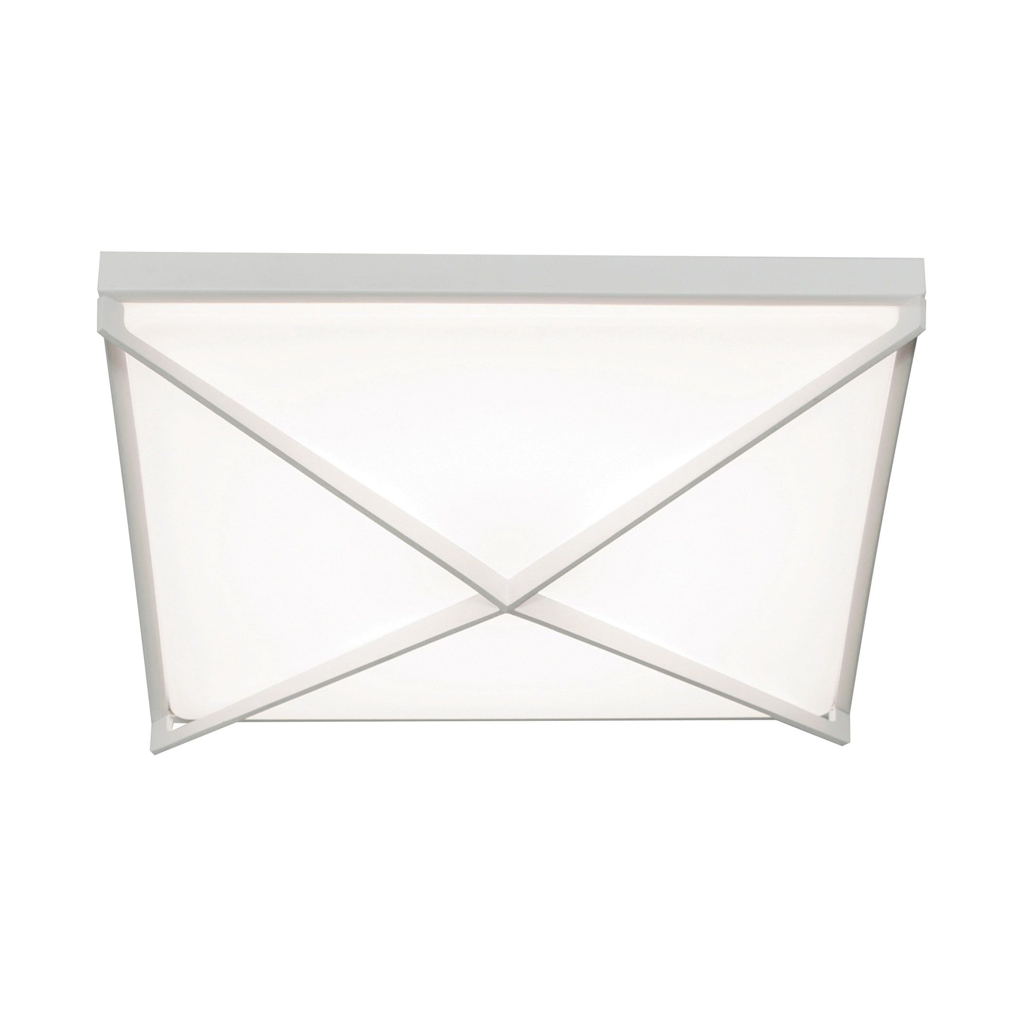 White Glass 12-Inch LED Flush Mount Ceiling Light