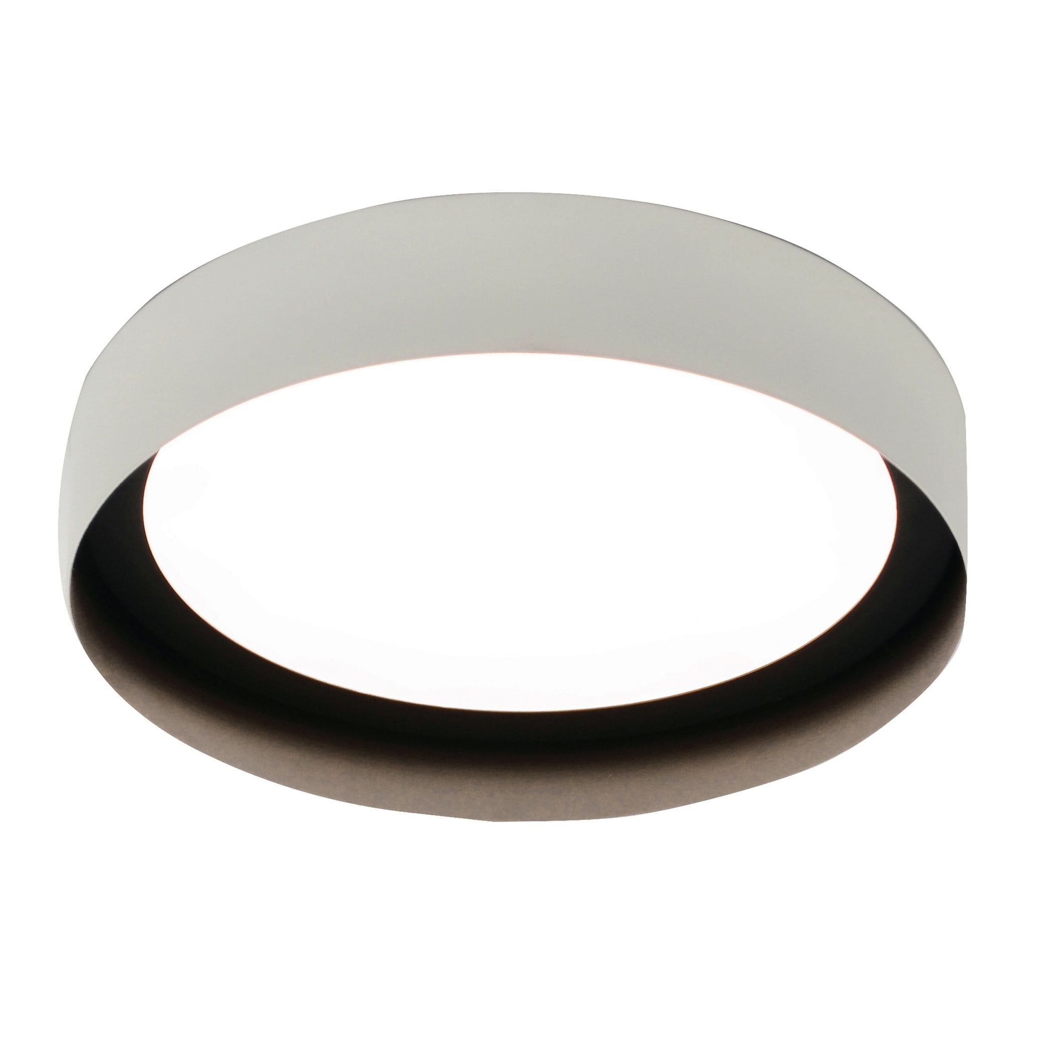 White and Black 12-Inch LED Flush Mount Light