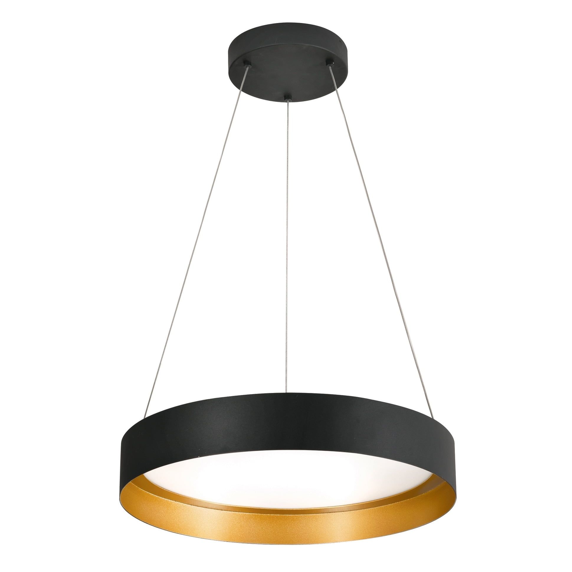 Black and Gold LED Globe Pendant Light