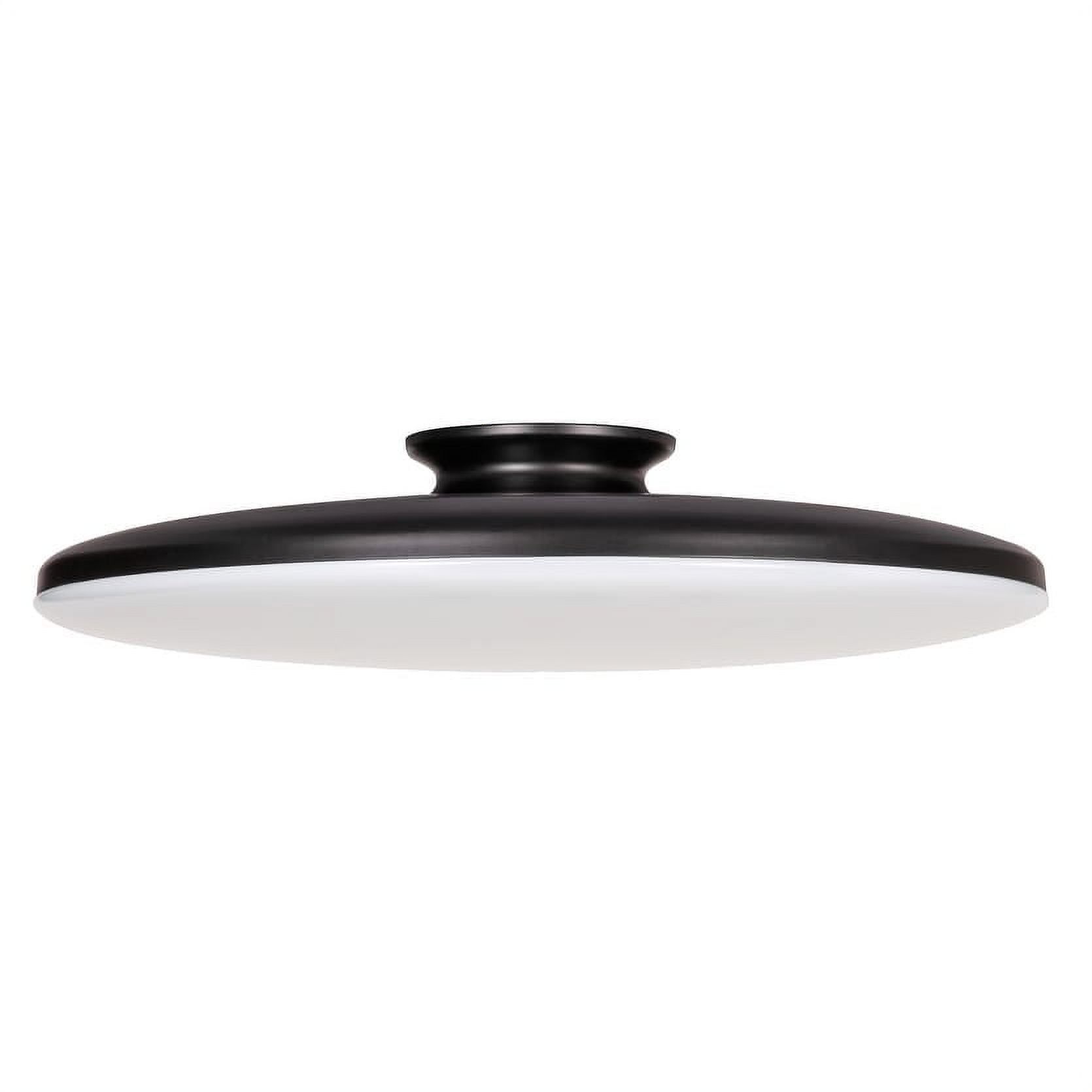 Satin Nickel 19" Modern LED Flush Mount Ceiling Light