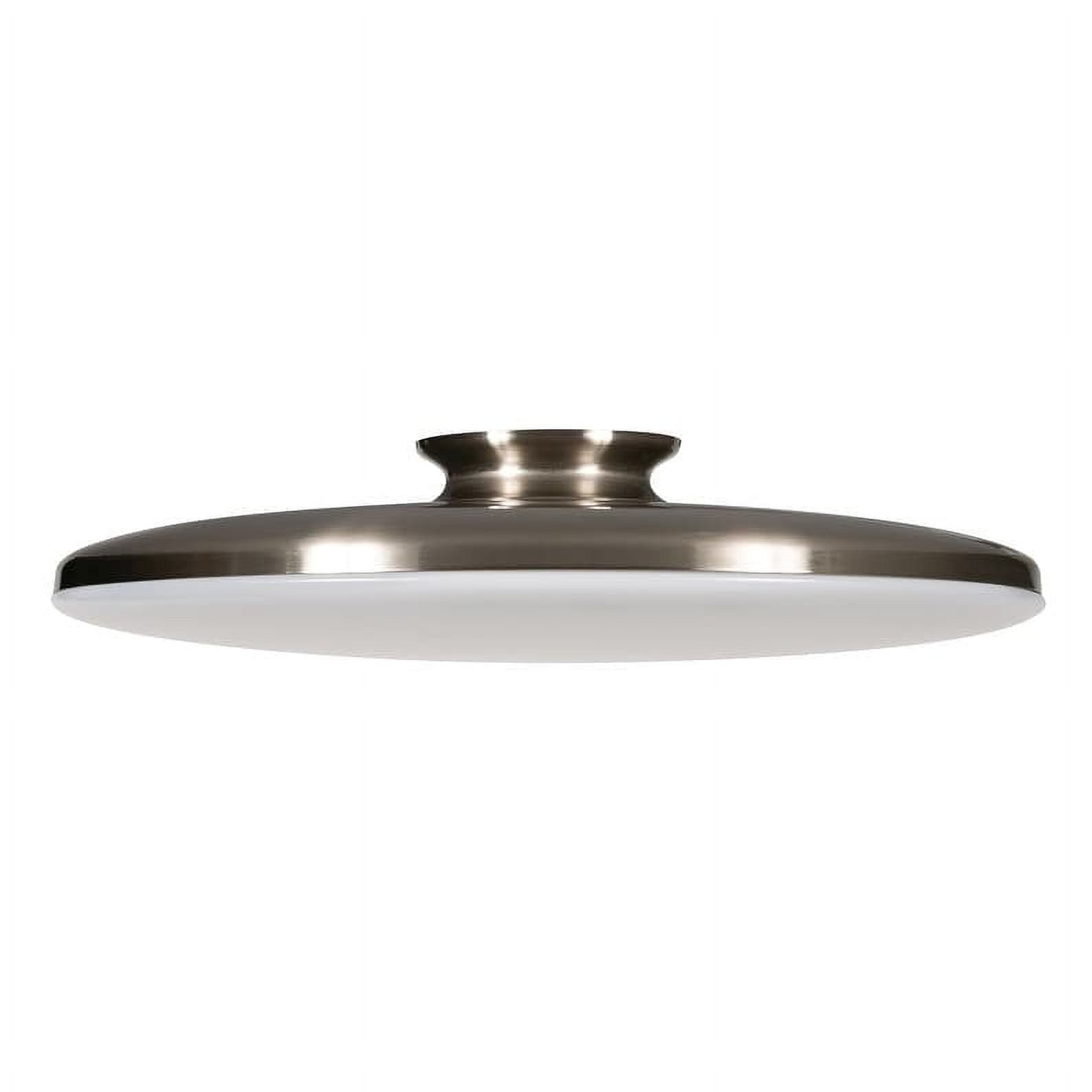 Satin Nickel 19" LED Flush Mount Ceiling Light