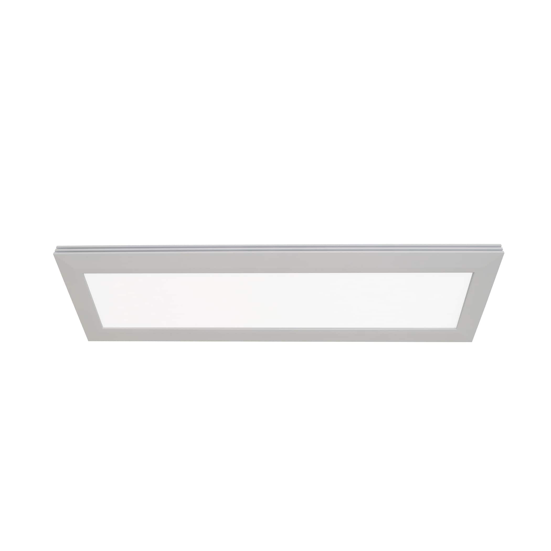 Sloane Satin Nickel 50'' LED Linear Flush Mount with White Acrylic Shade