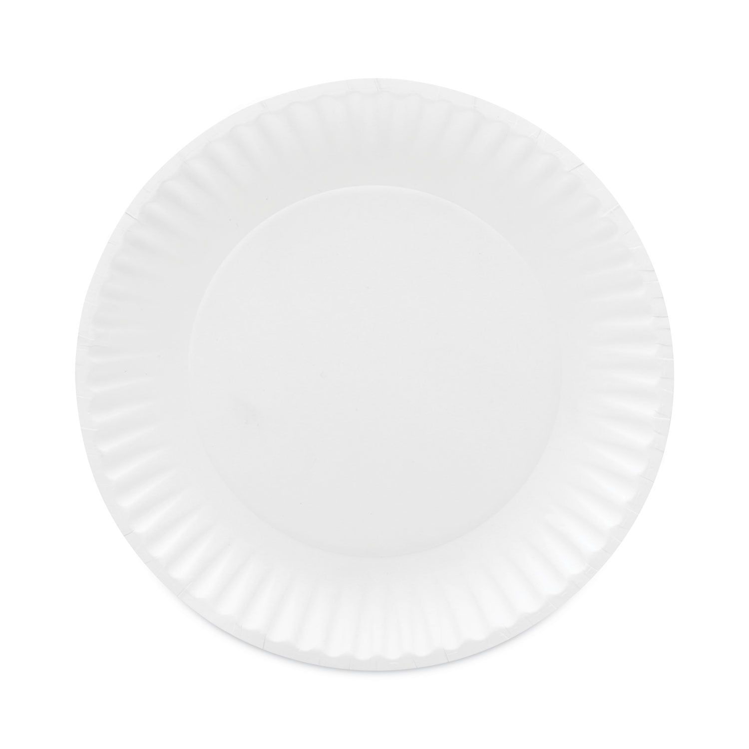 White 9-Inch Compostable Coated Paper Plates, 100-Pack