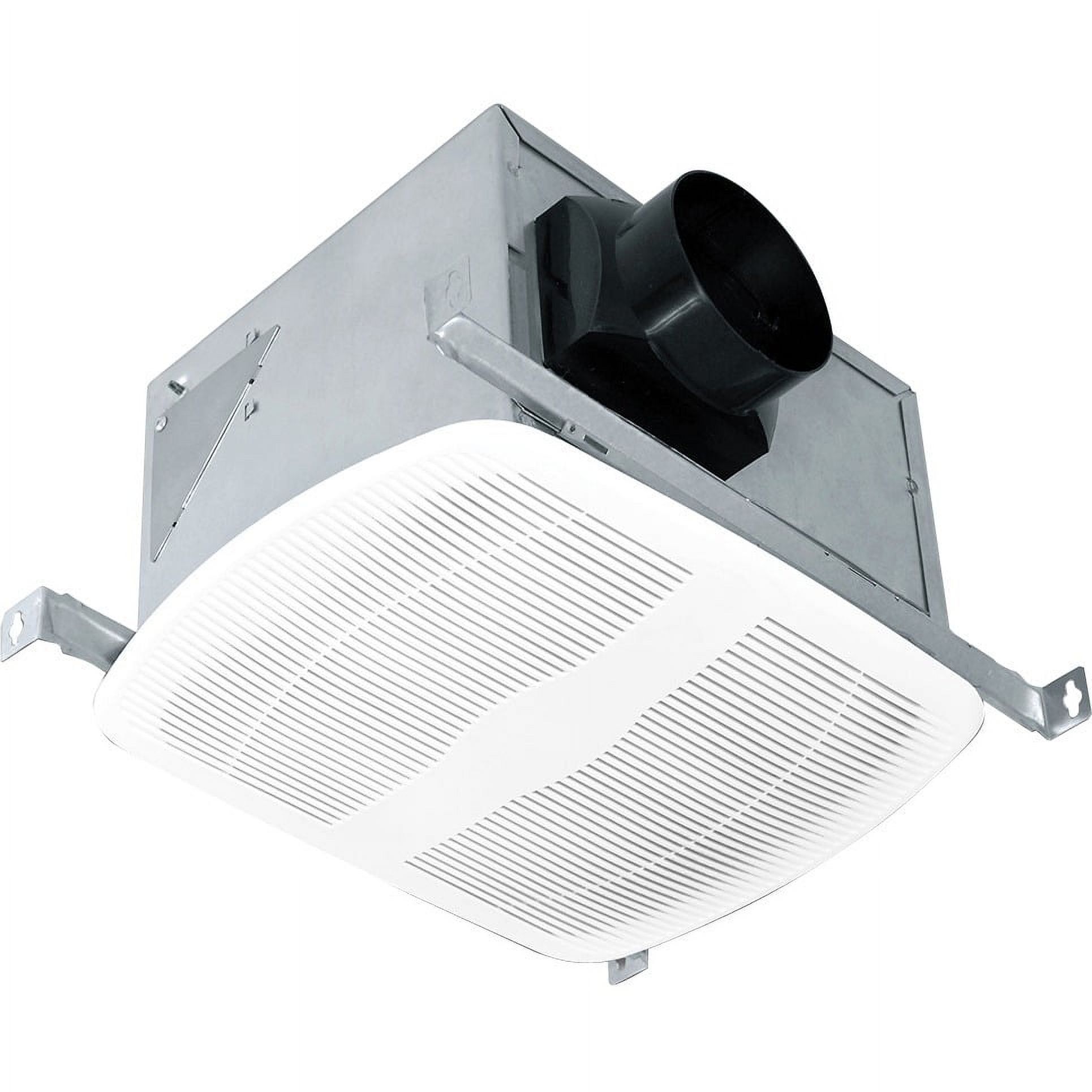 White Dual Speed Exhaust Bath Fan with Steel Construction