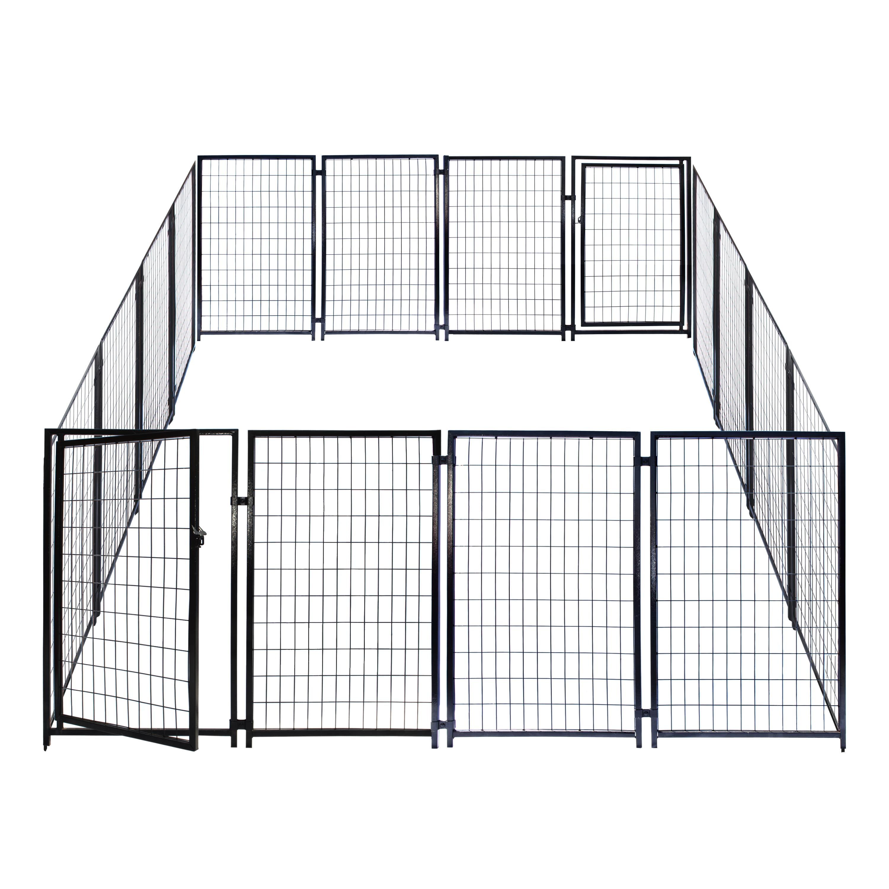 ALEKO Black Metal 10x10x4 Feet Heavy Duty Pet Playpen