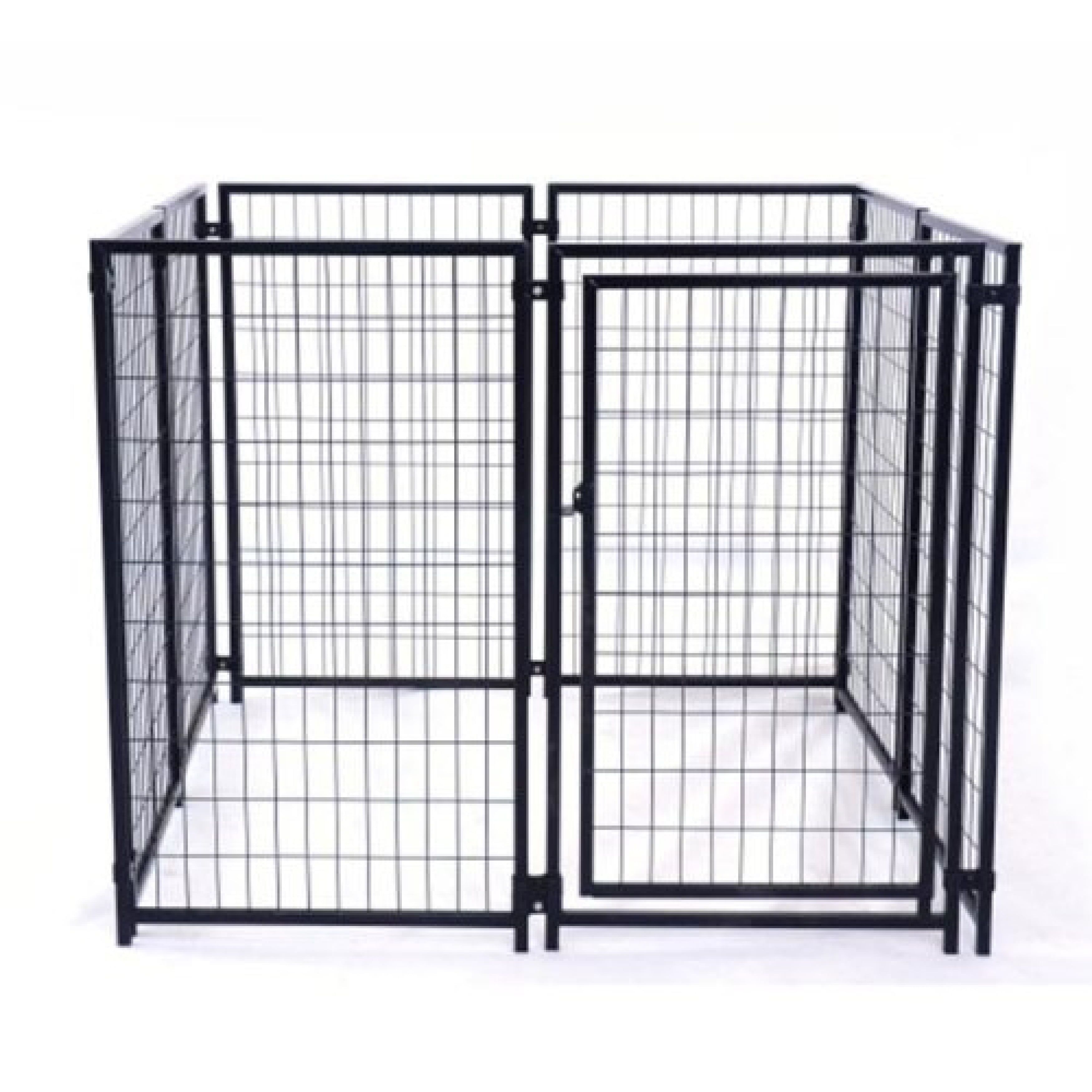 ALEKO Black Heavy Duty Metal Pet Kennel 5x5x4 ft