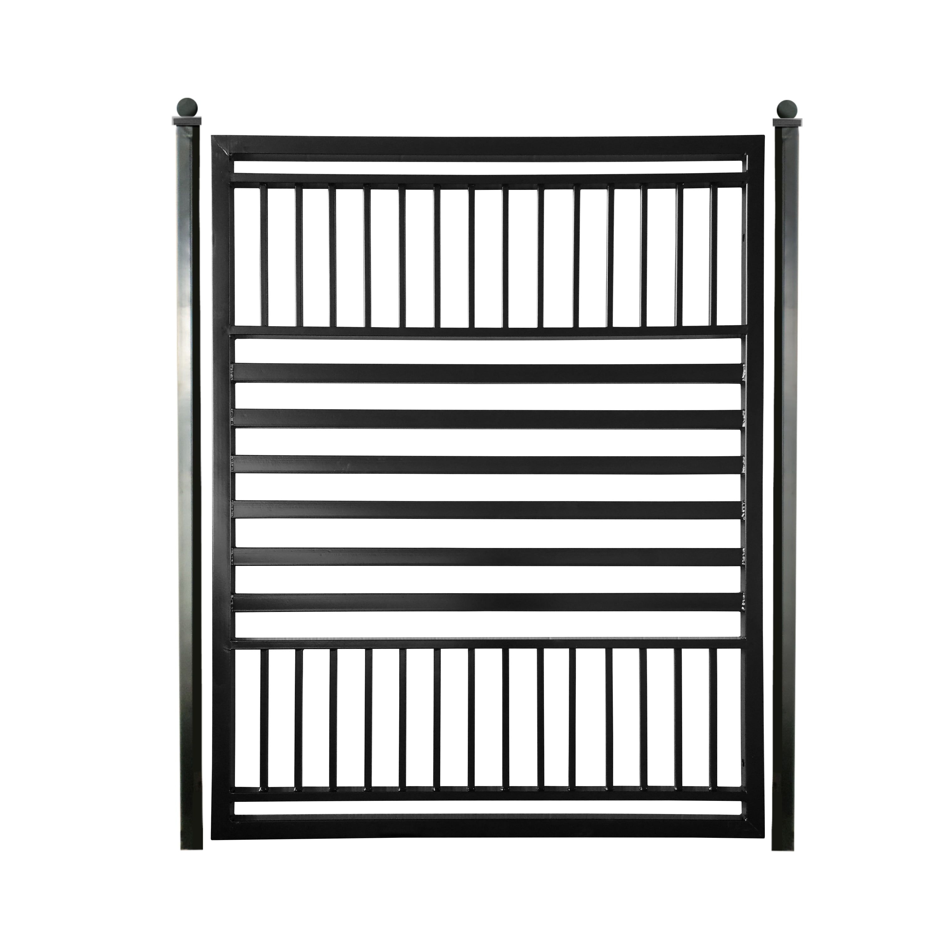 Barcelona Style Black Steel Garden Pedestrian Gate