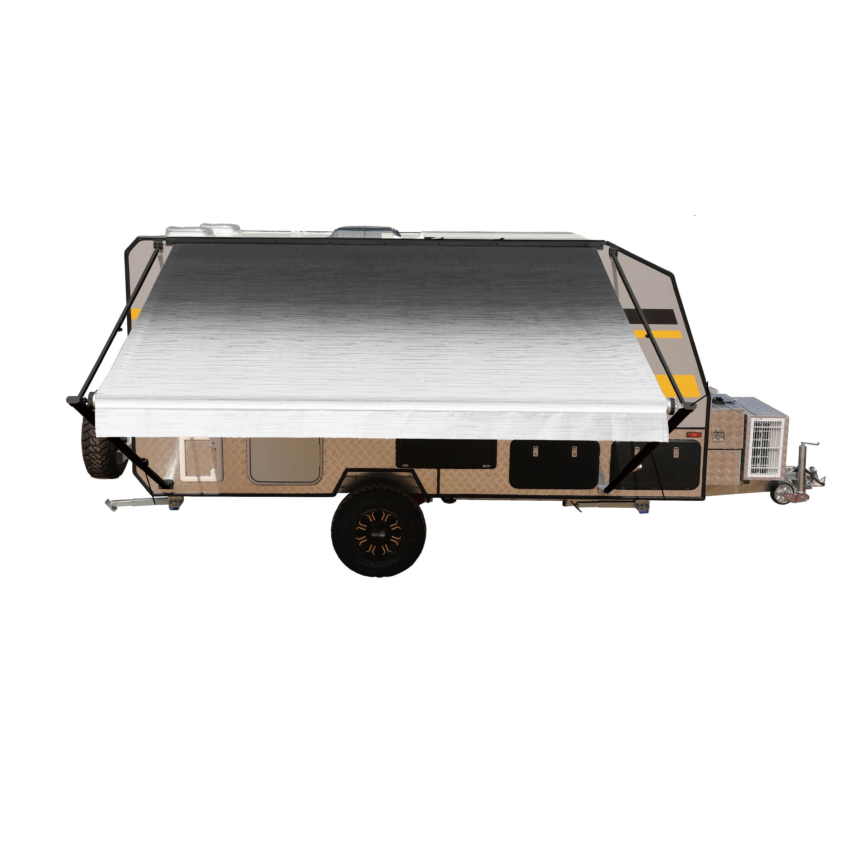 ALEKO Black and White 10x8 ft Retractable RV Patio Awning