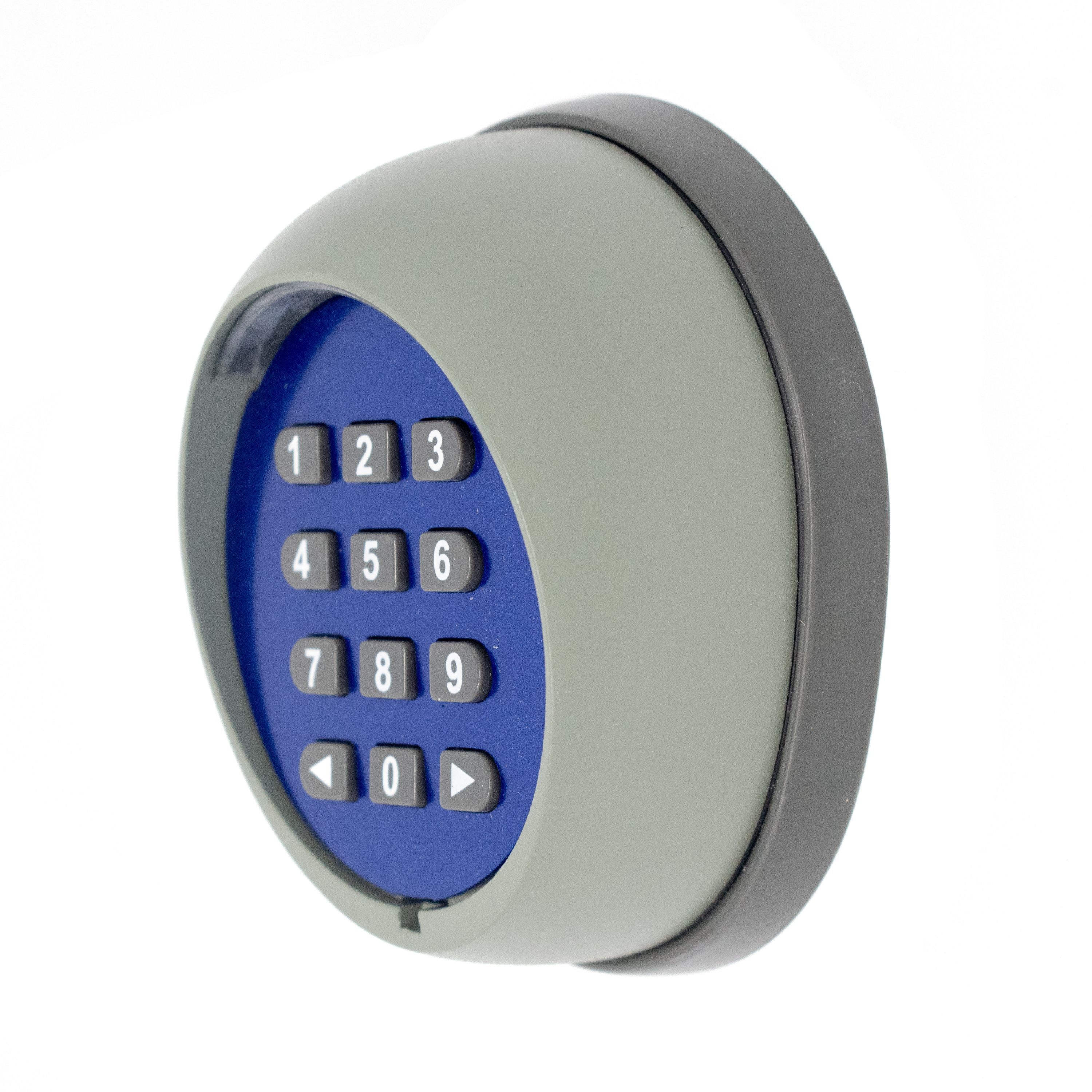 Gray and Blue Wireless Keypad for Gate Openers